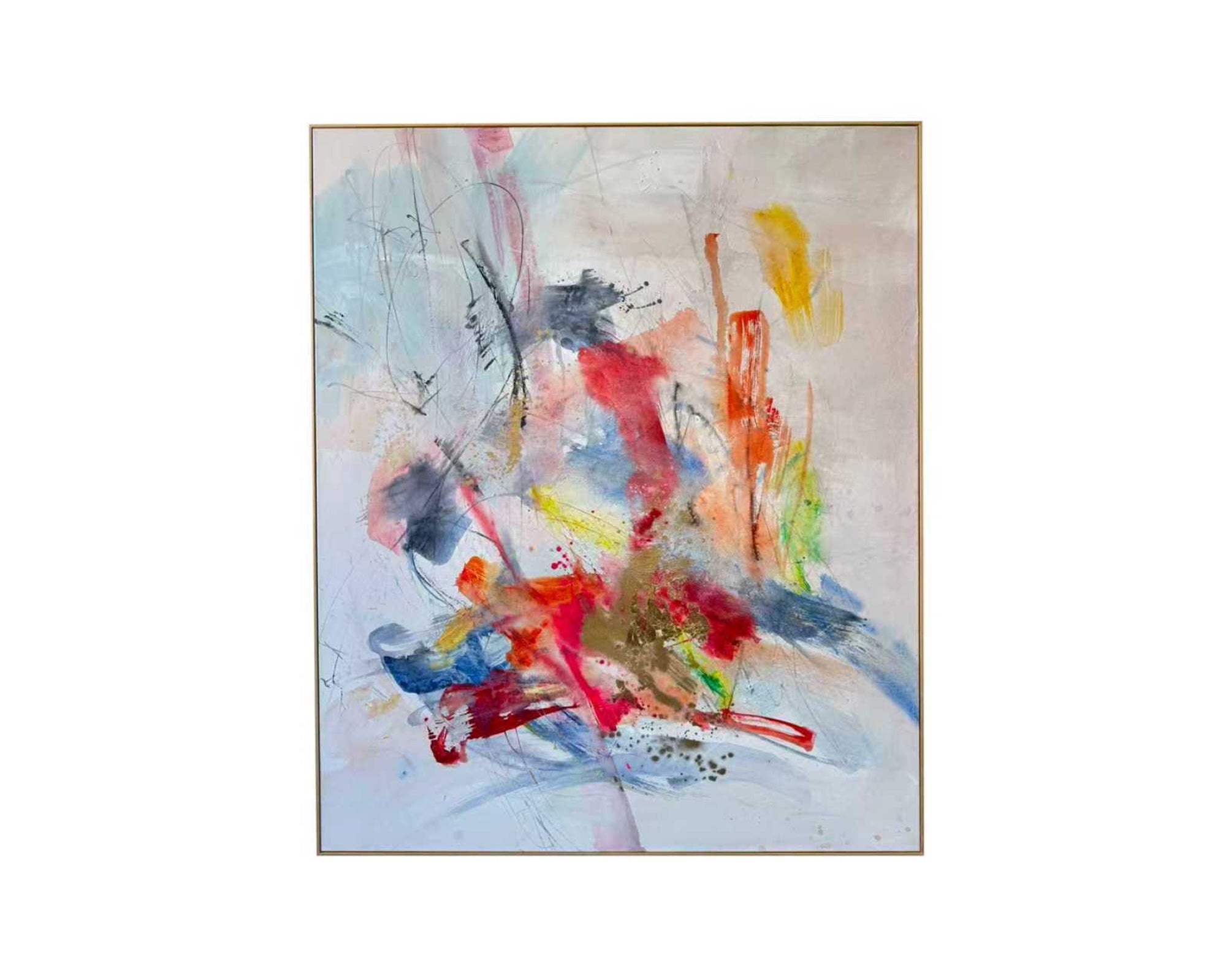 Rhapsody Oil Painting - Hand Painted/White Wood Frame