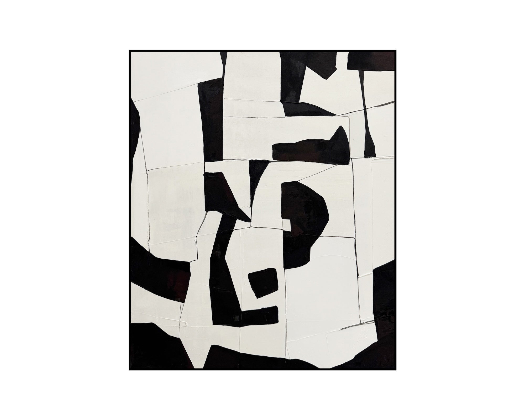 Parallax Oil Painting - Hand Painted/Black Wood Frame