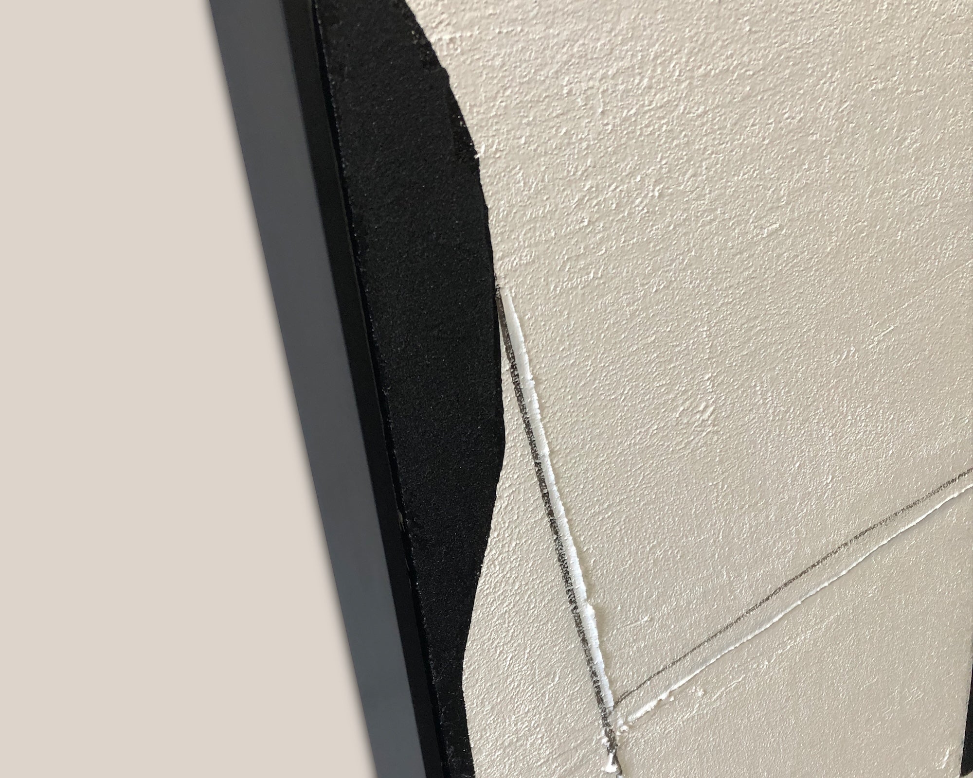 Parallax Oil Painting - Hand Painted/Black Wood Frame