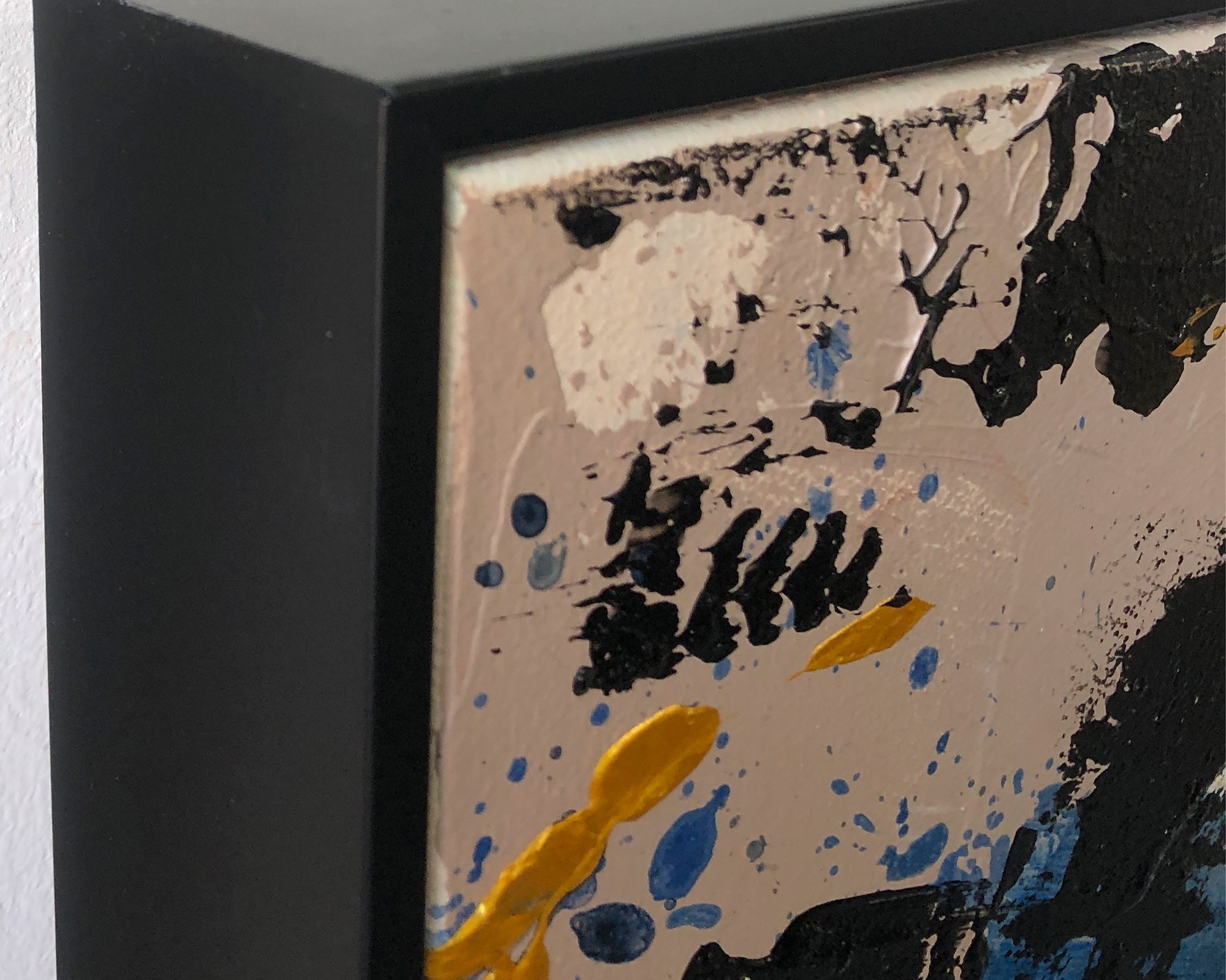 Vortex Oil Painting - Hand Painted/Black Wood Frame