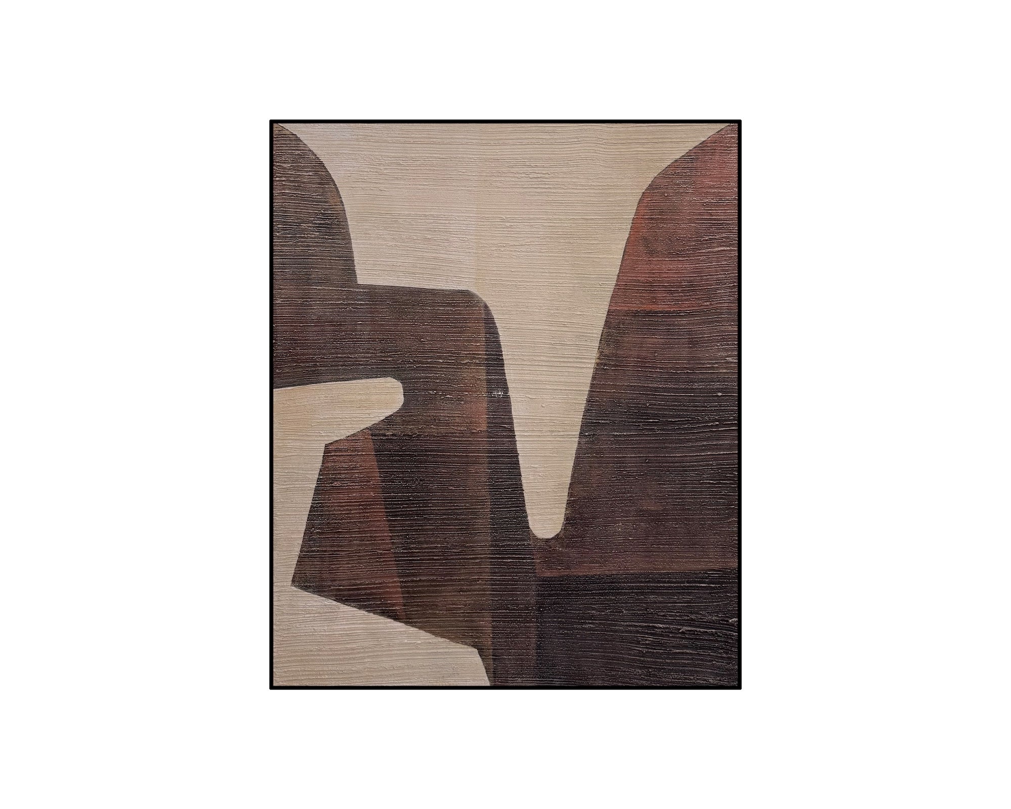 Atlas Oil Painting - Hand Painted/Black Wood Frame