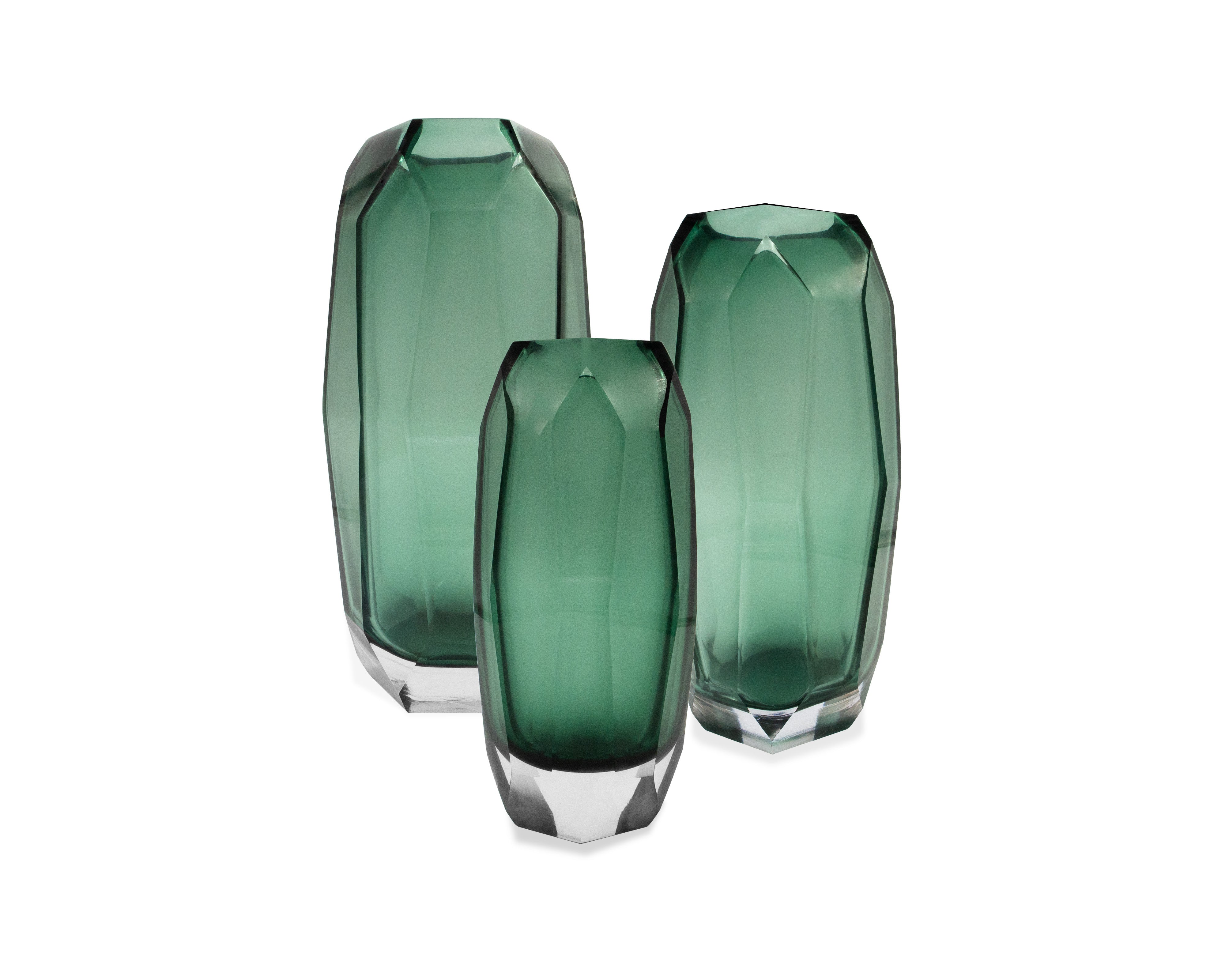 Emerald Vase Large - Green Glass
