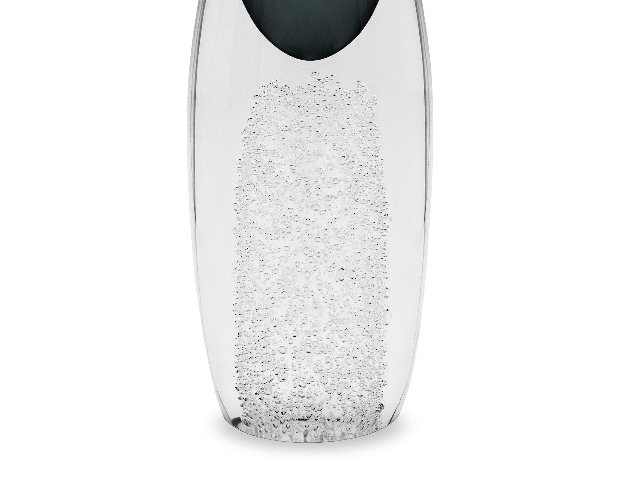 Ellis Large Crystal Vase - Grey Glass