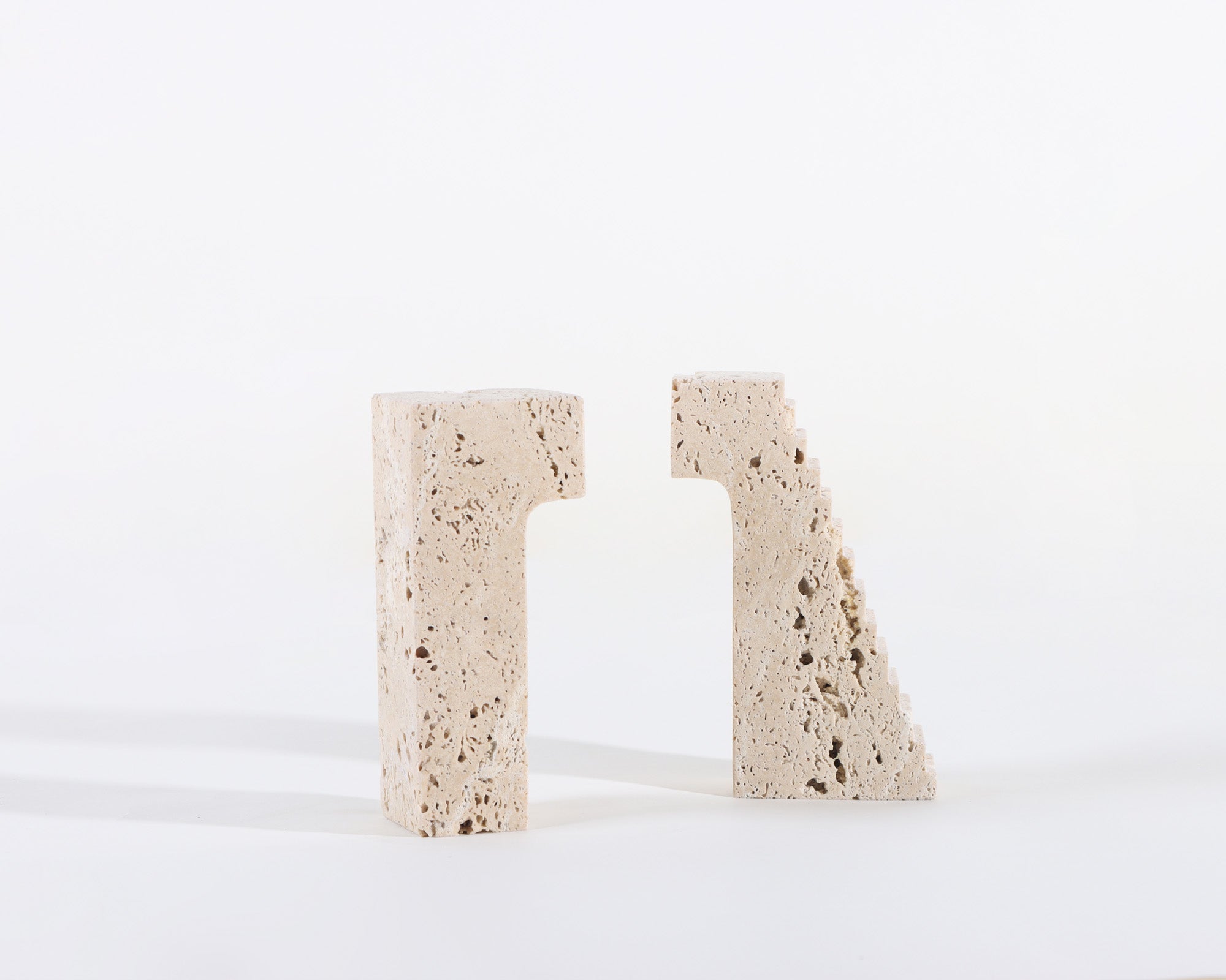 Minack Marble Bookends - Stone beige marble