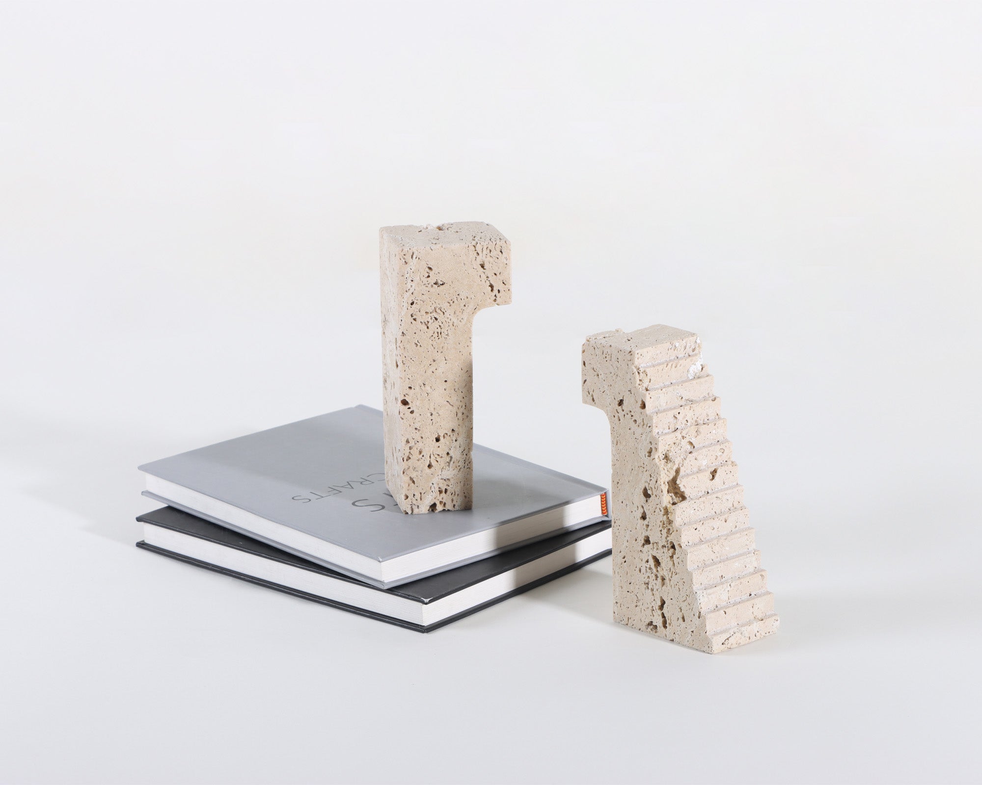 Minack Marble Bookends - Stone beige marble
