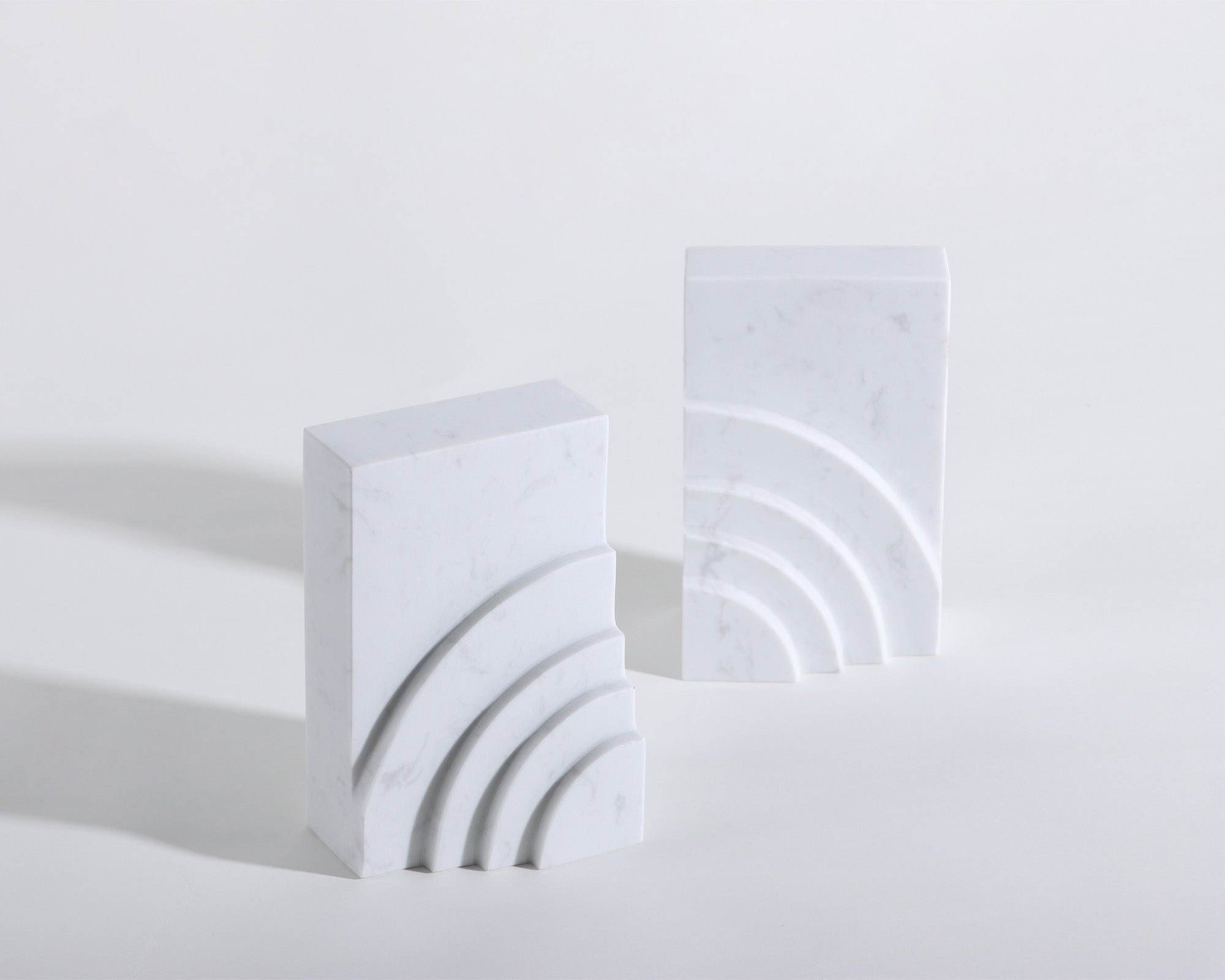 Eccleston Bookends - White Marble