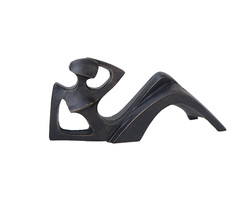 Lady Gaia Black Figurine Sculpture - Black Ceramic