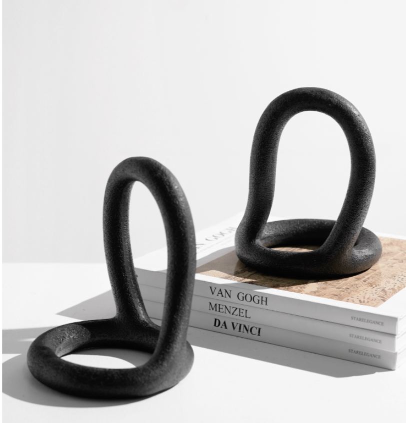 Como Bookends - Black Resin