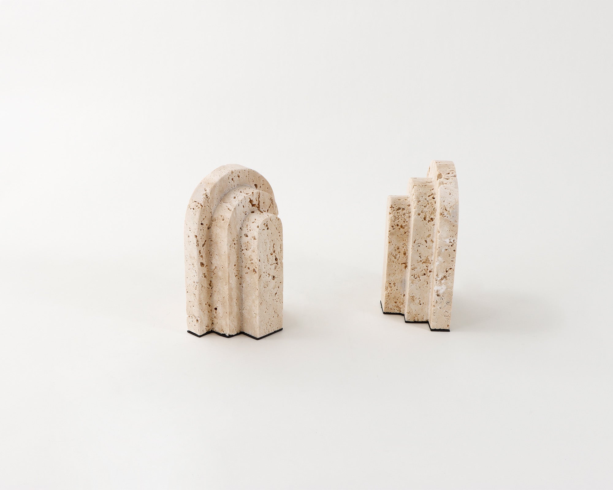 Empire Bookends - Beige Marble