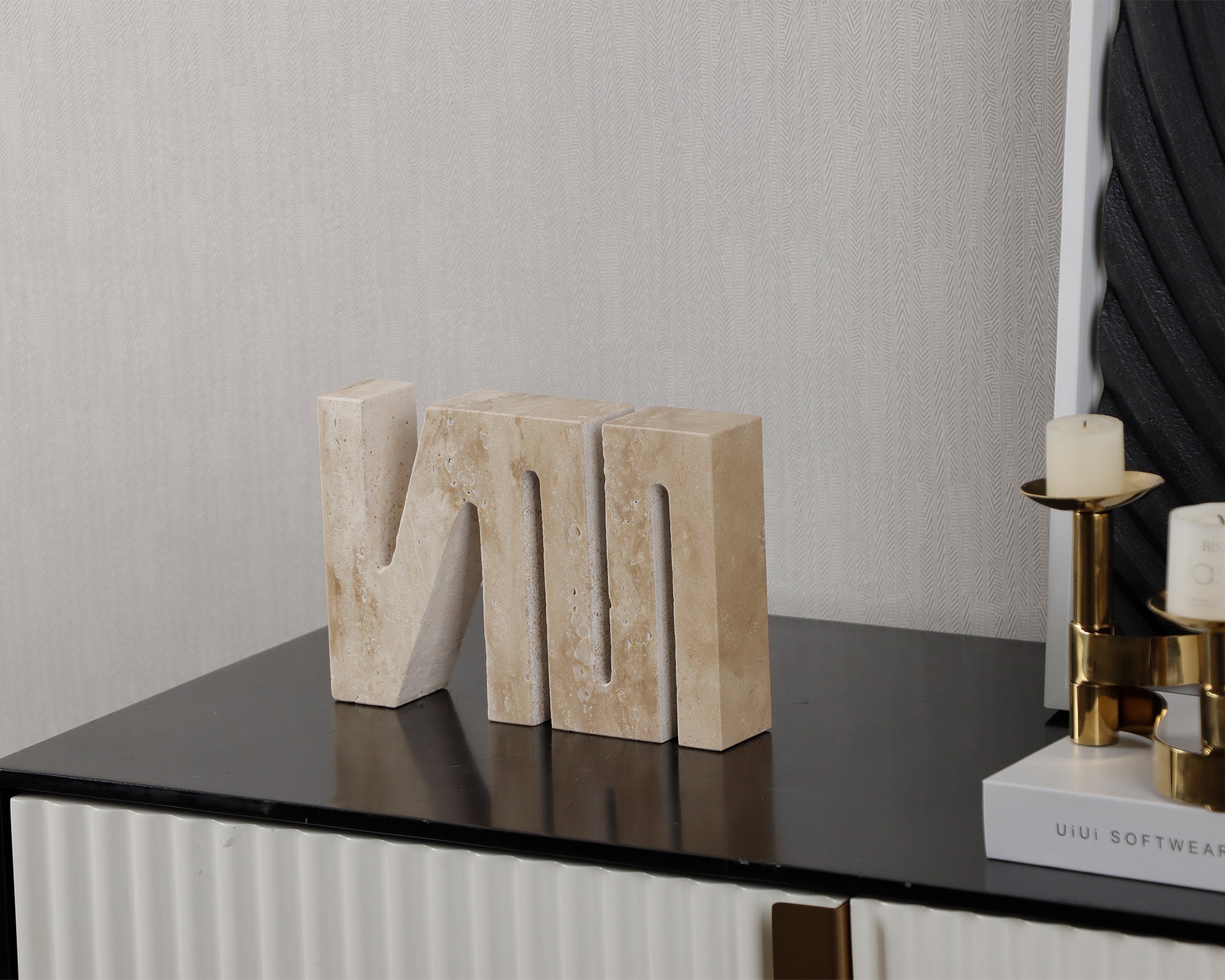Emanden Sculpture - Beige Marble