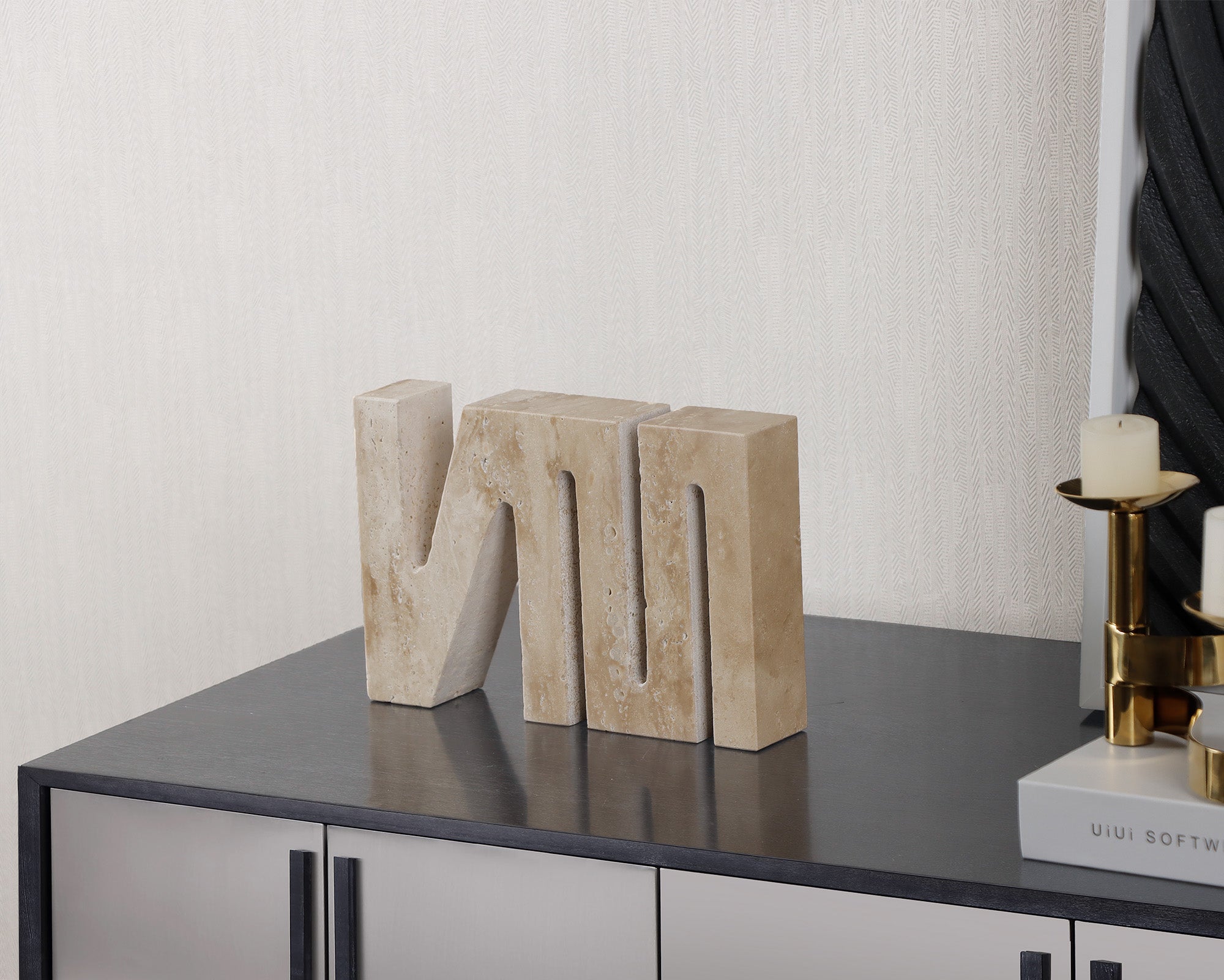 Emanden Sculpture - Beige Marble
