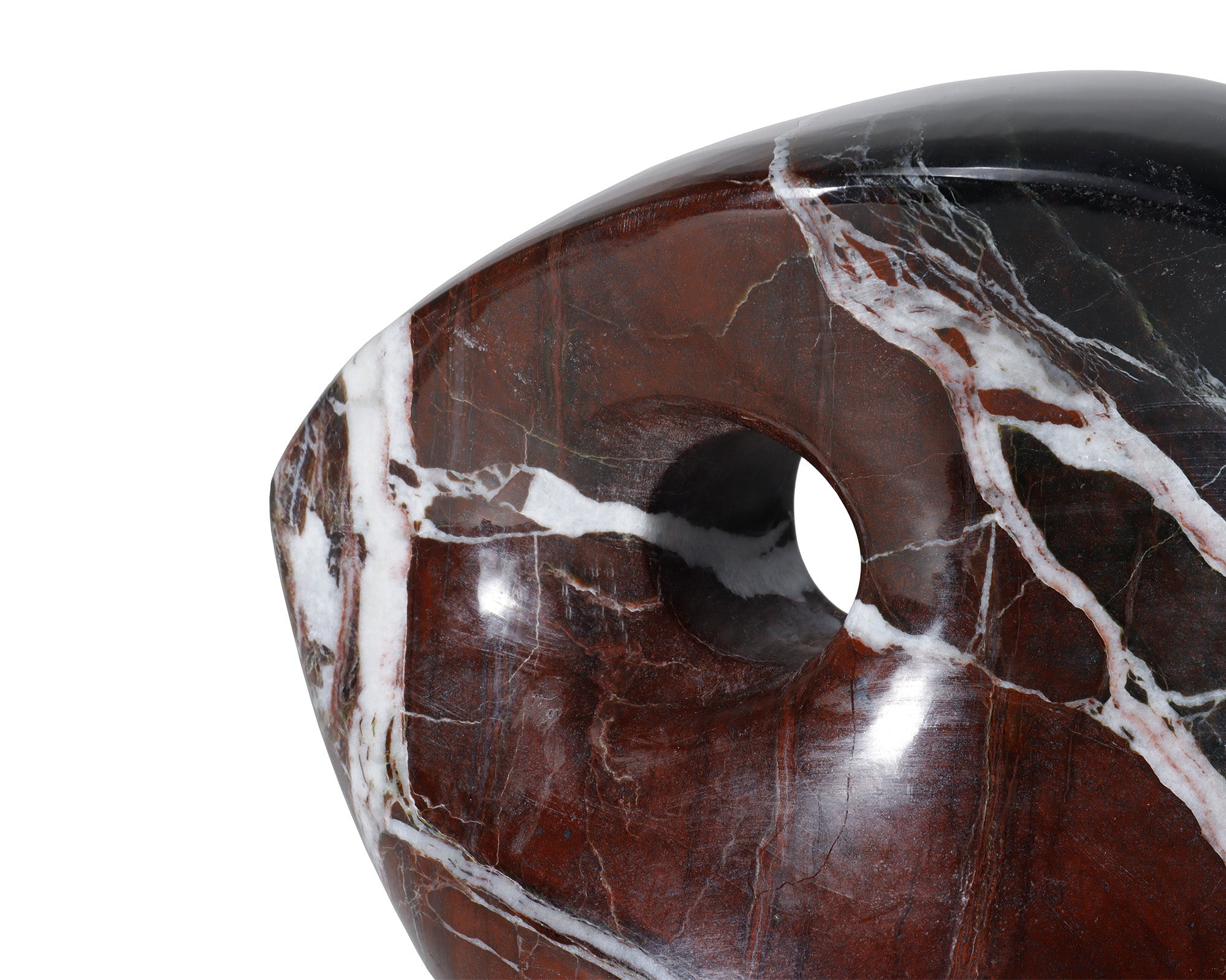 Niccolo Sculpture - Burgundy Marble