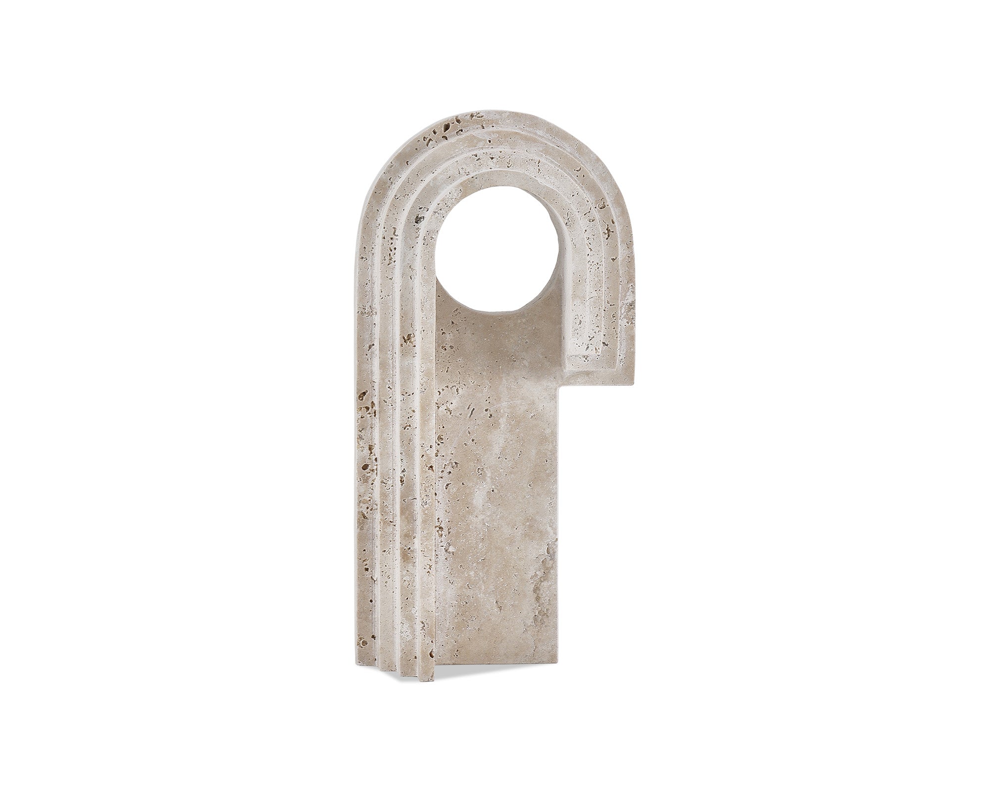 Toccino Large Sculpture - Beige Travertine