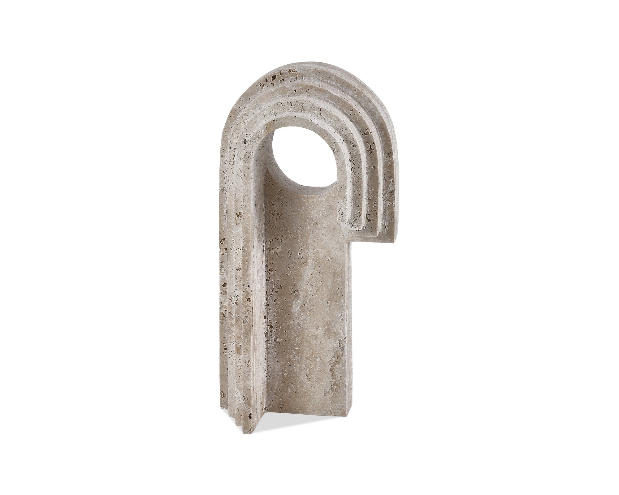 Toccino Large Sculpture - Beige Travertine
