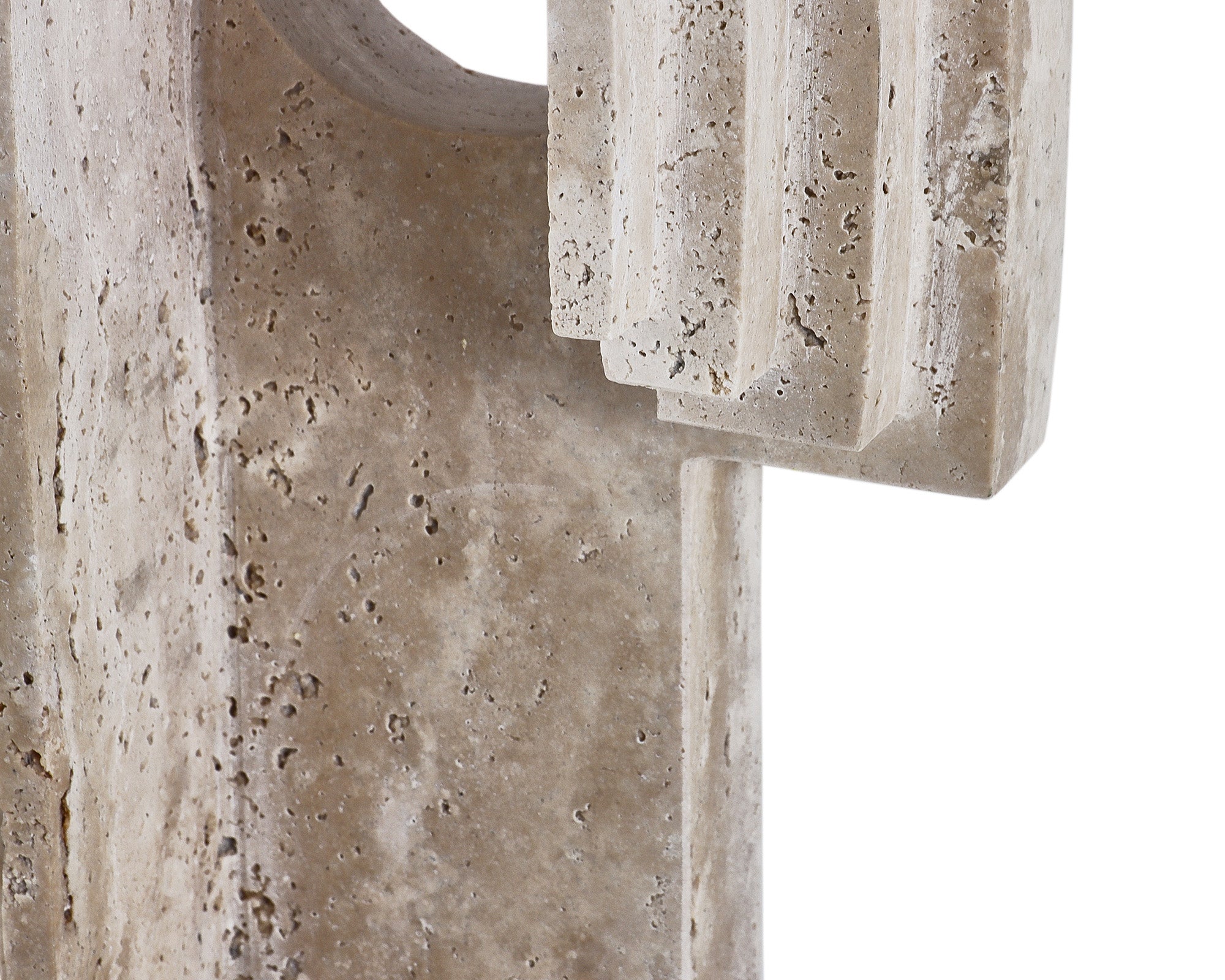 Toccino Large Sculpture - Beige Travertine