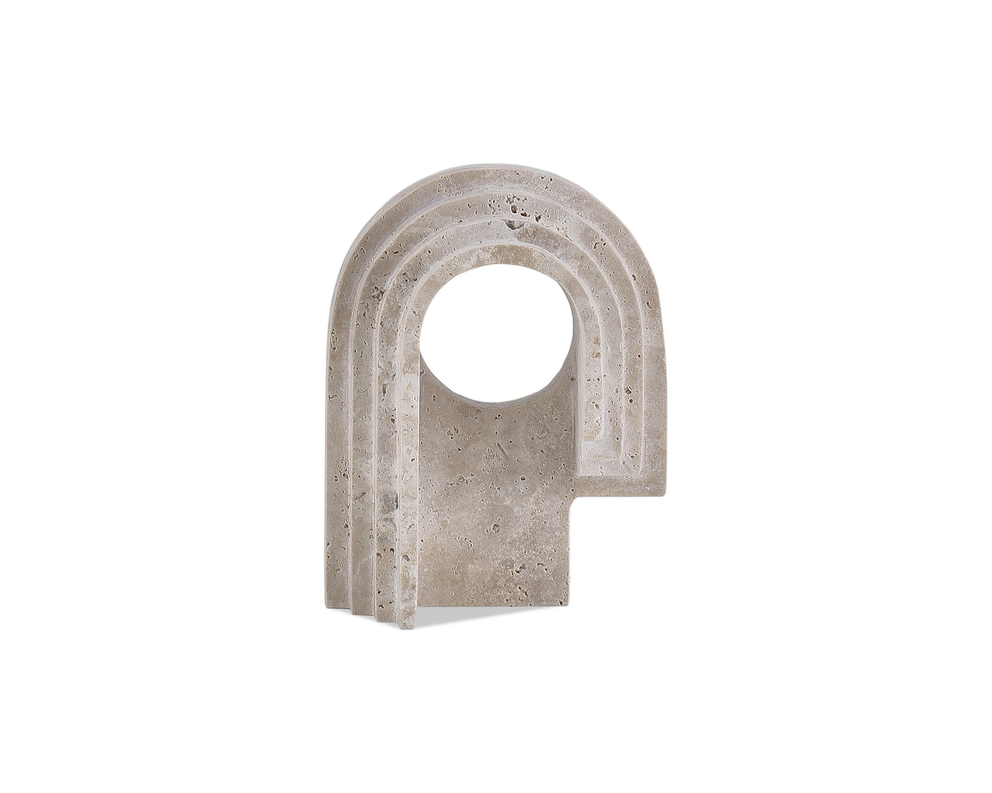 Toccino Small Sculpture - Beige Travertine