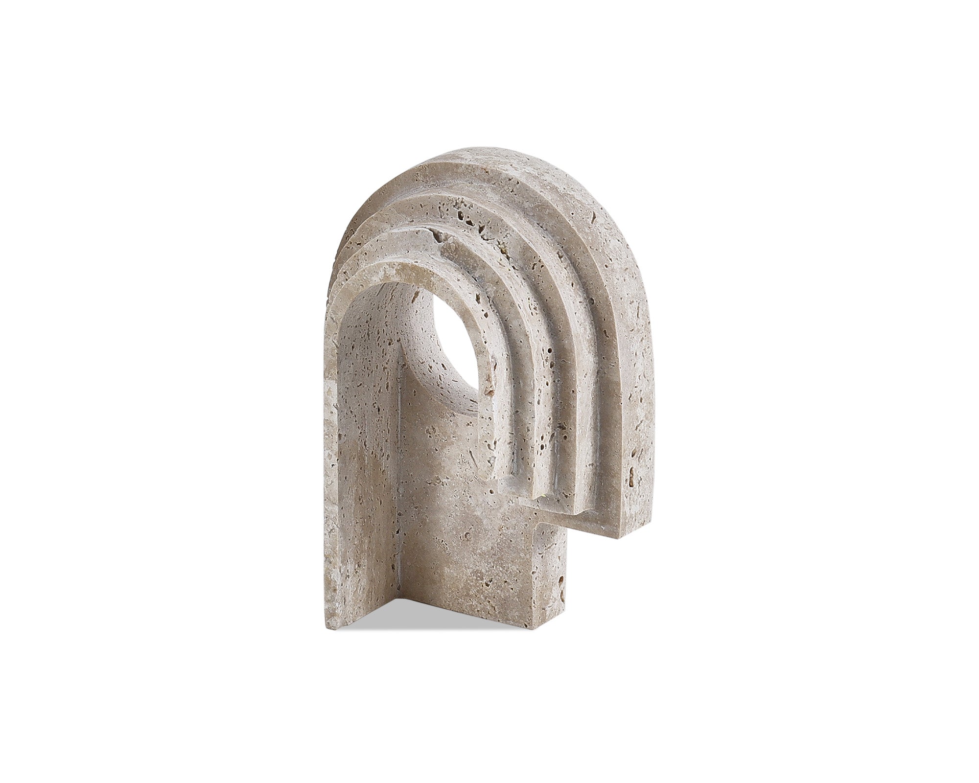 Toccino Small Sculpture - Beige Travertine