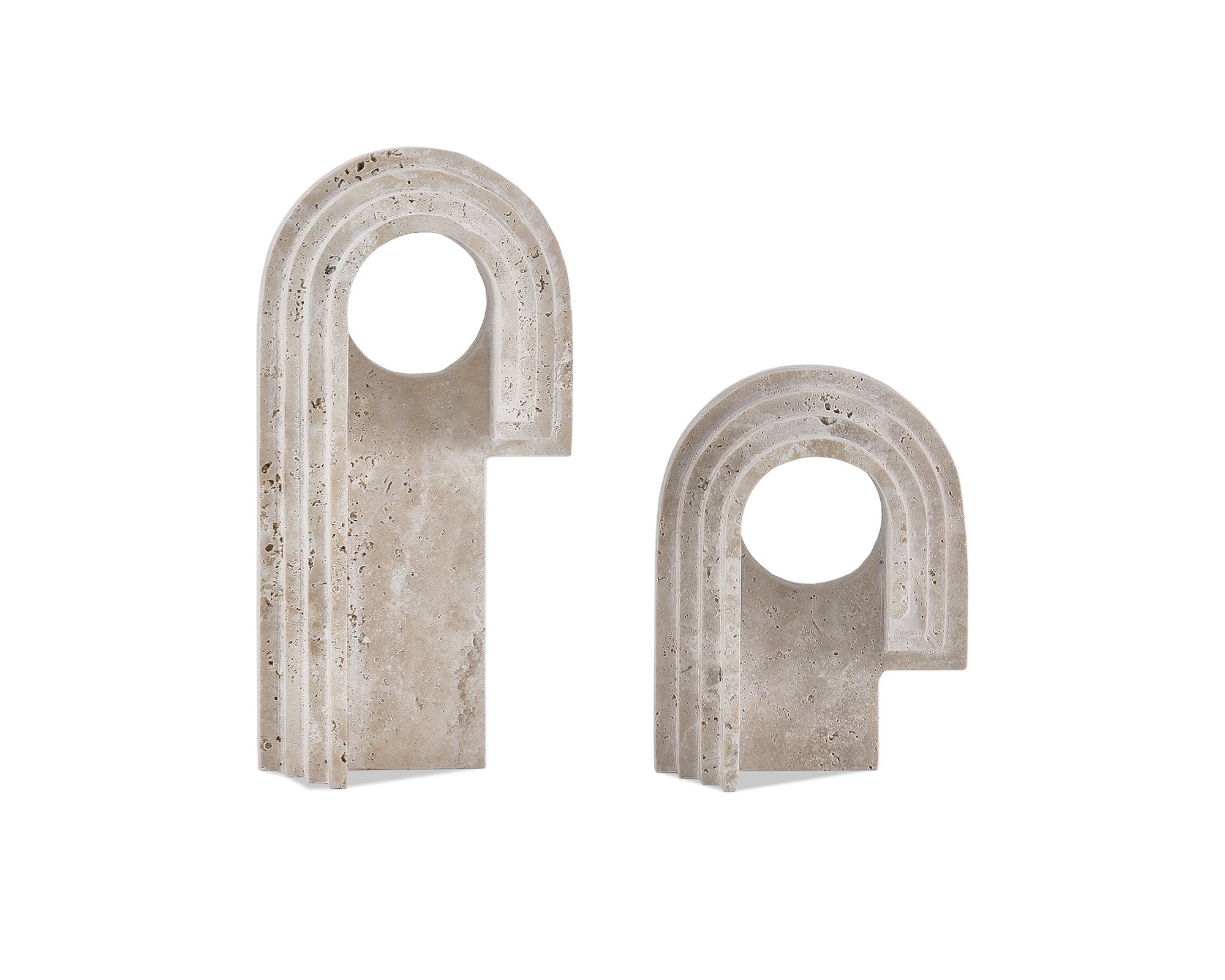 Toccino Small Sculpture - Beige Travertine