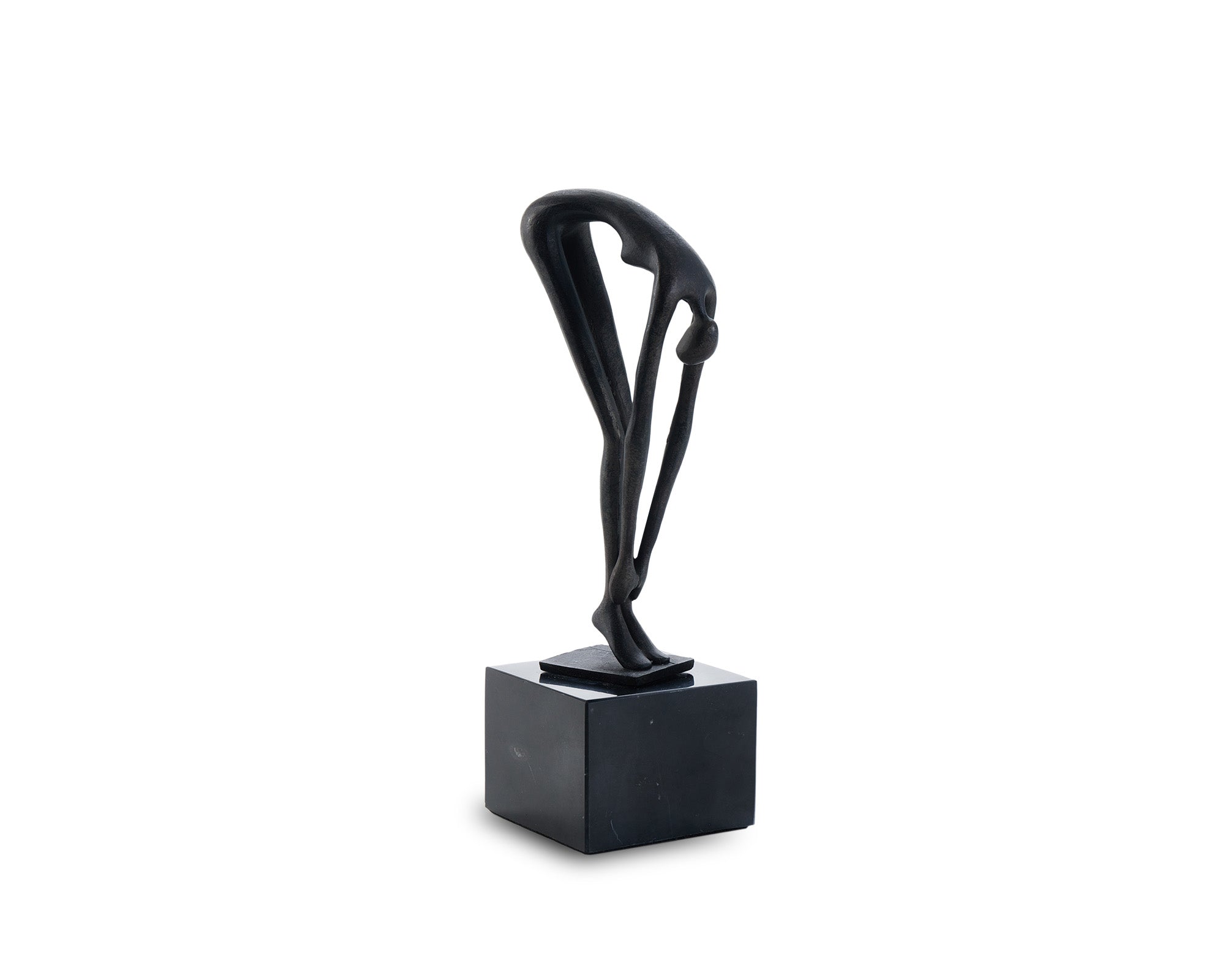 Mauro Sculpture - Black Alloy and Marble