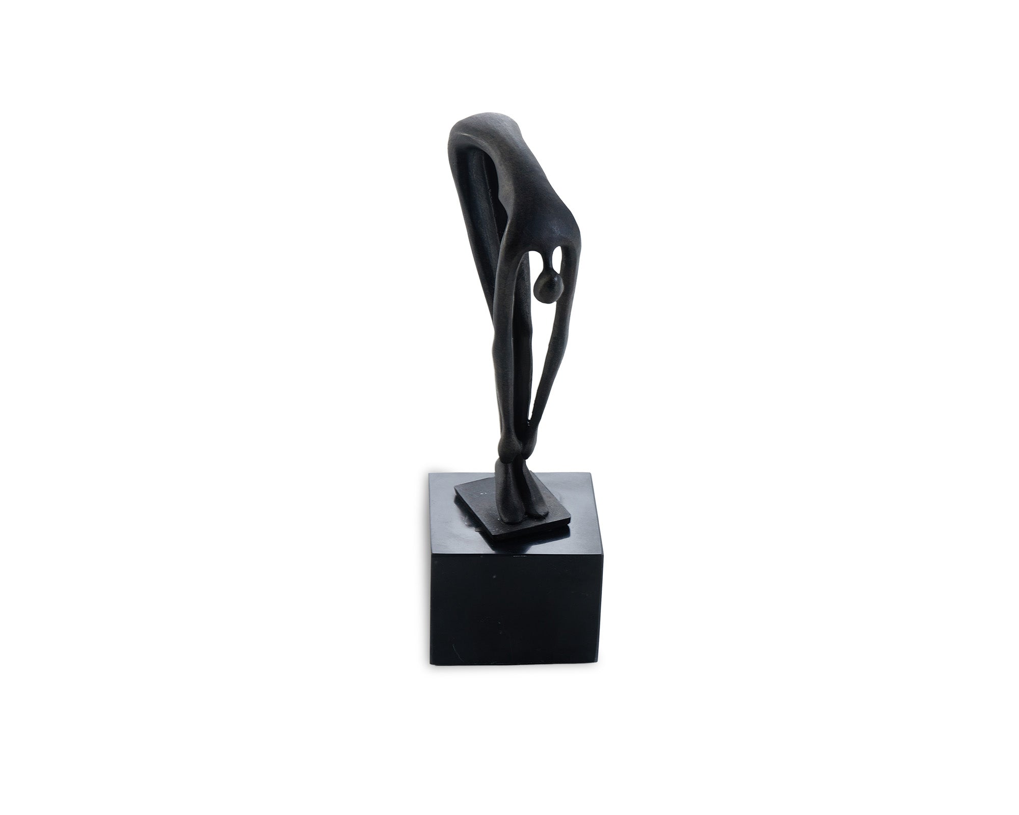 Mauro Sculpture - Black Alloy and Marble