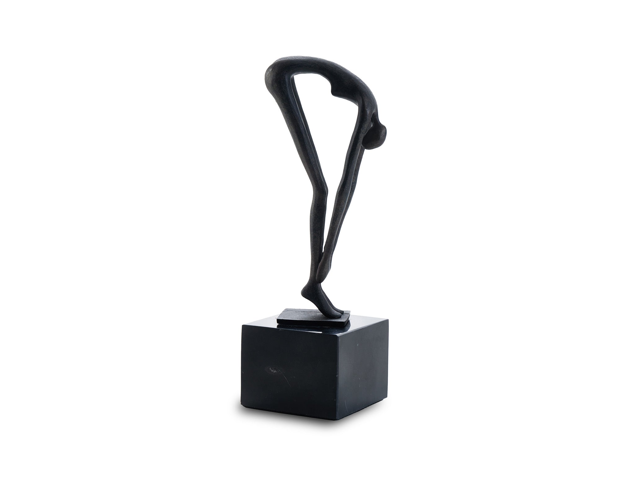 Mauro Sculpture - Black Alloy and Marble