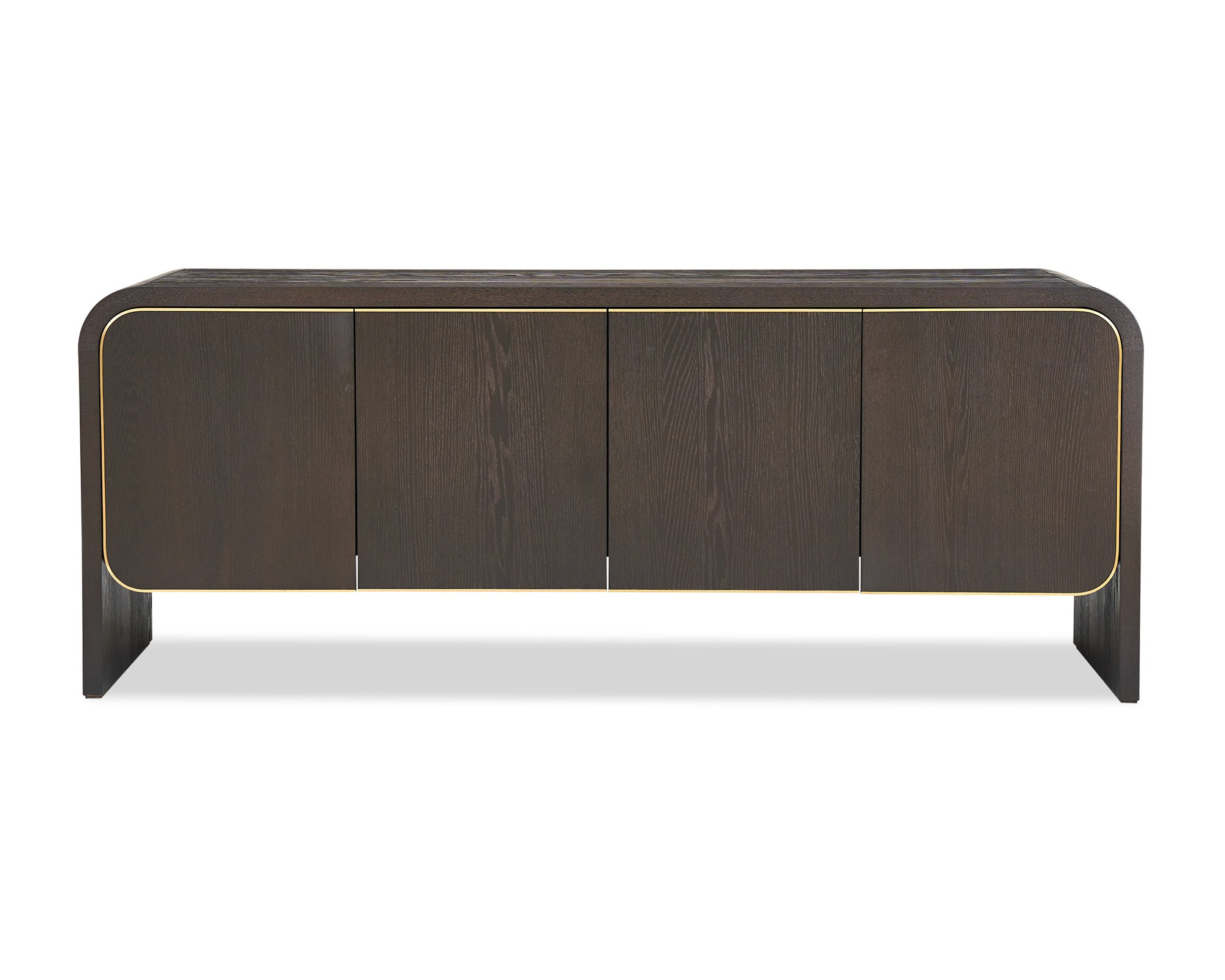 Walter Sideboard - Dark Grey Oak & Brass