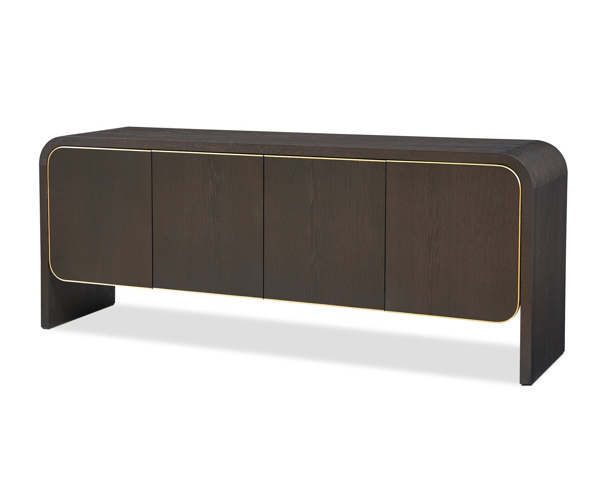 Walter Sideboard - Dark Grey Oak & Brass
