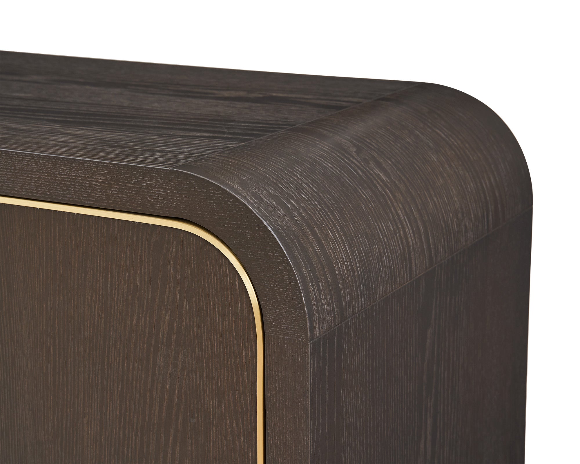 Walter Sideboard - Dark Grey Oak & Brass
