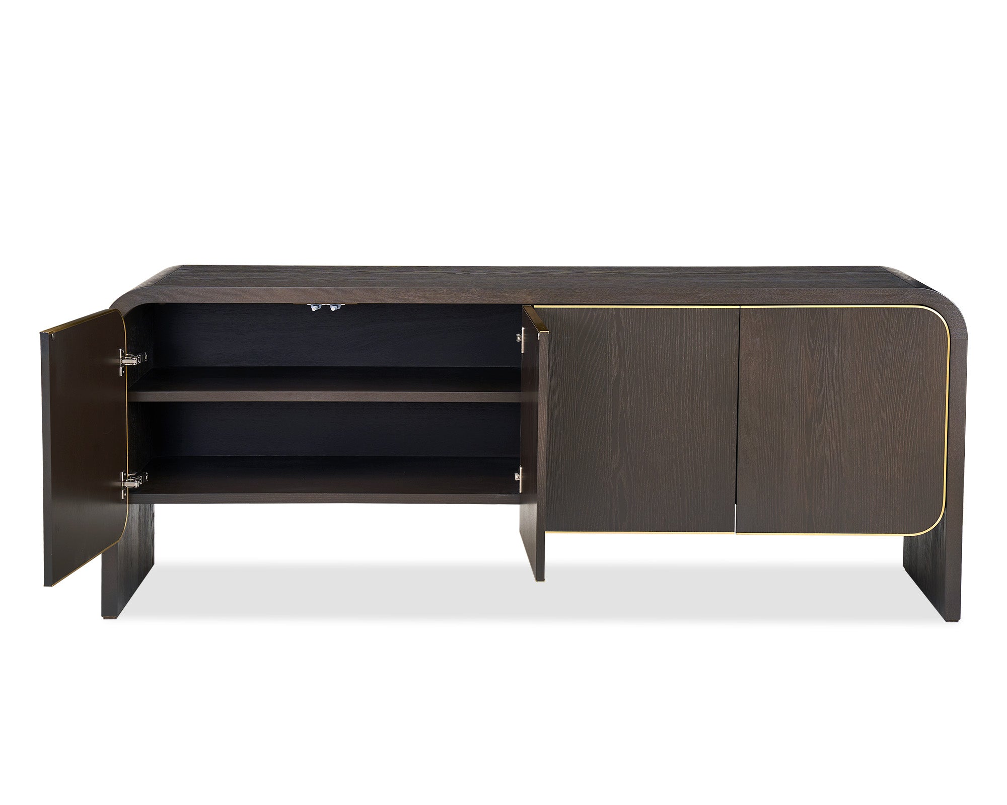 Walter Sideboard - Dark Grey Oak & Brass