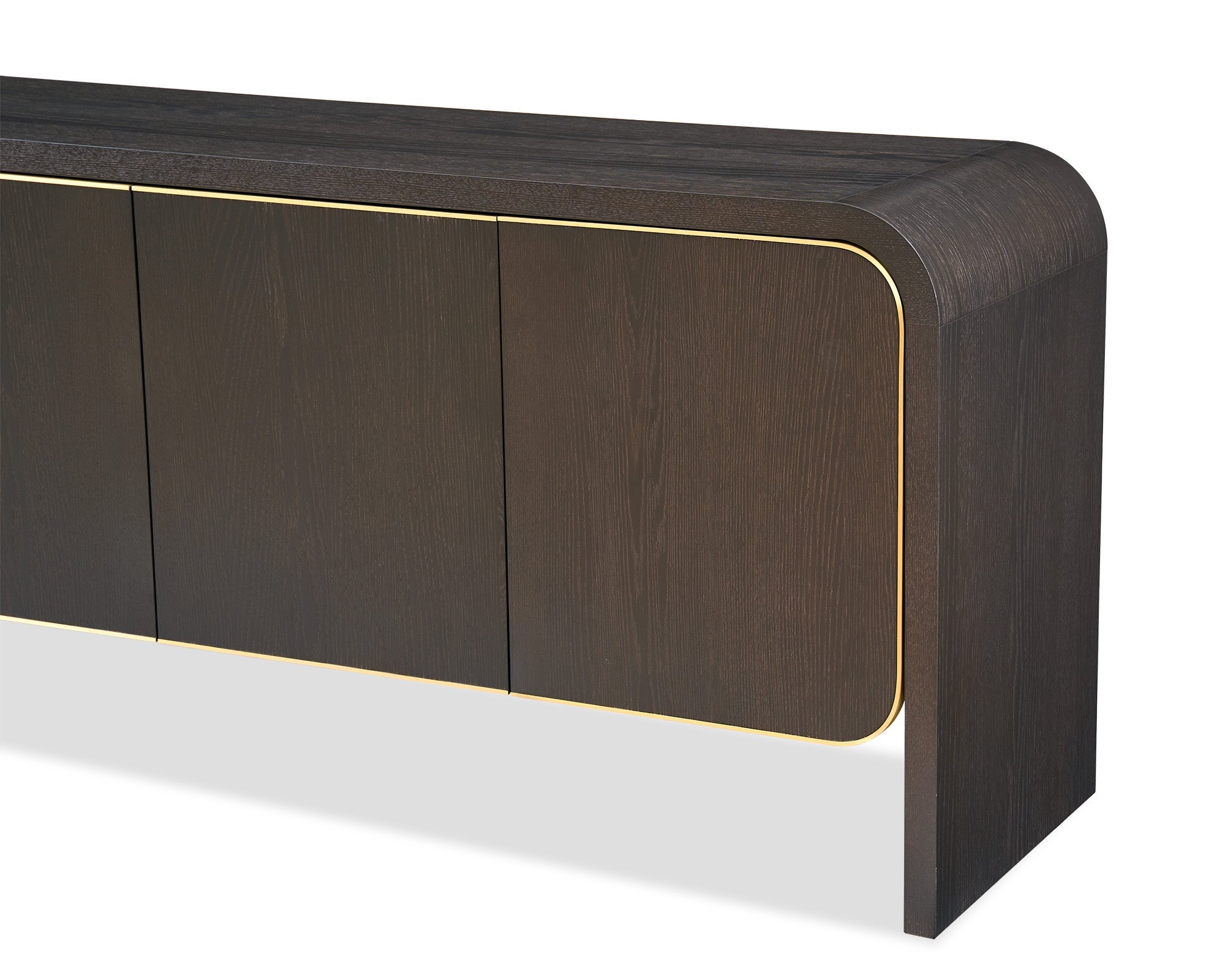 Walter Sideboard - Dark Grey Oak & Brass
