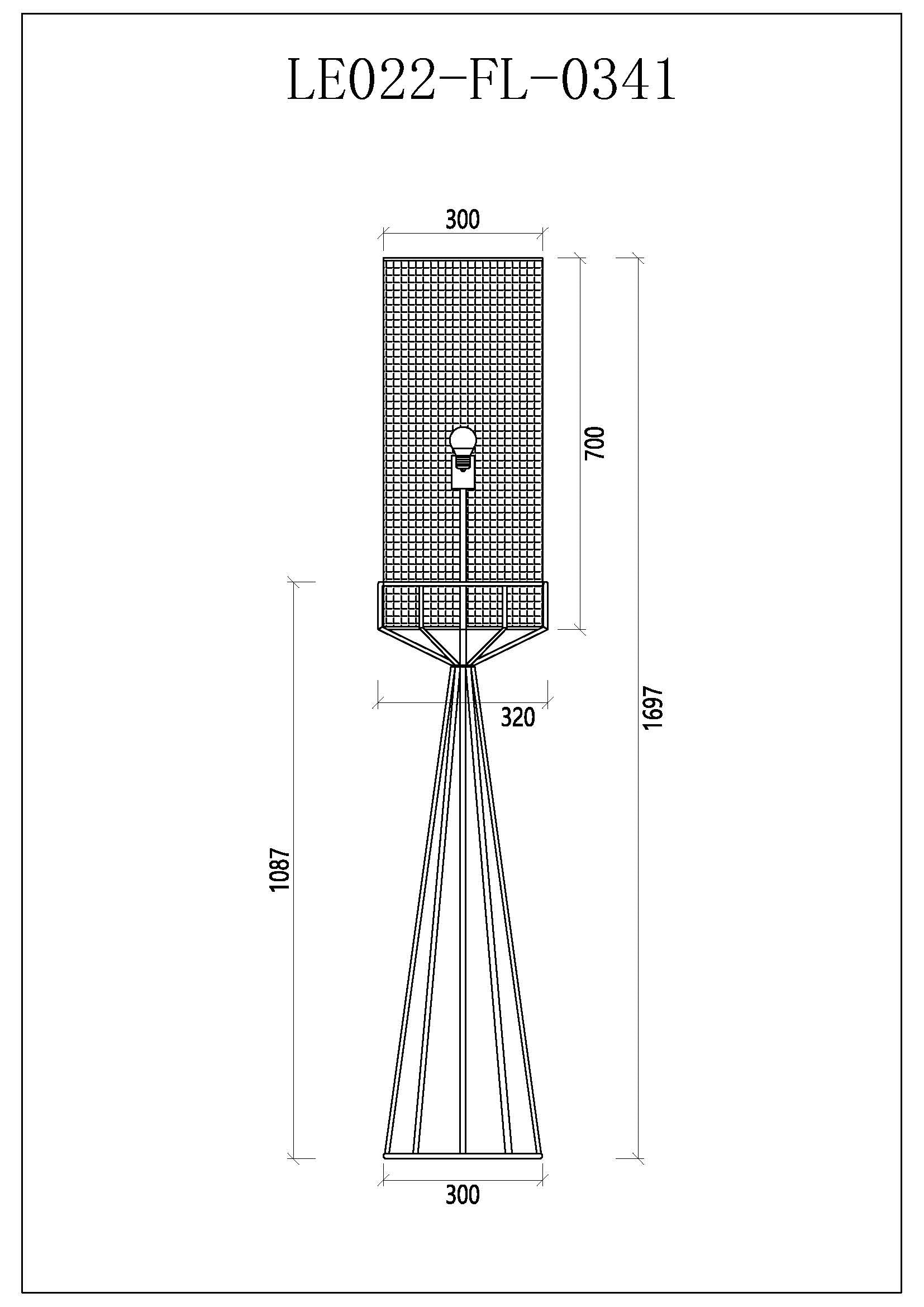 Faro Floor Lamp - Matt Black & White Linen