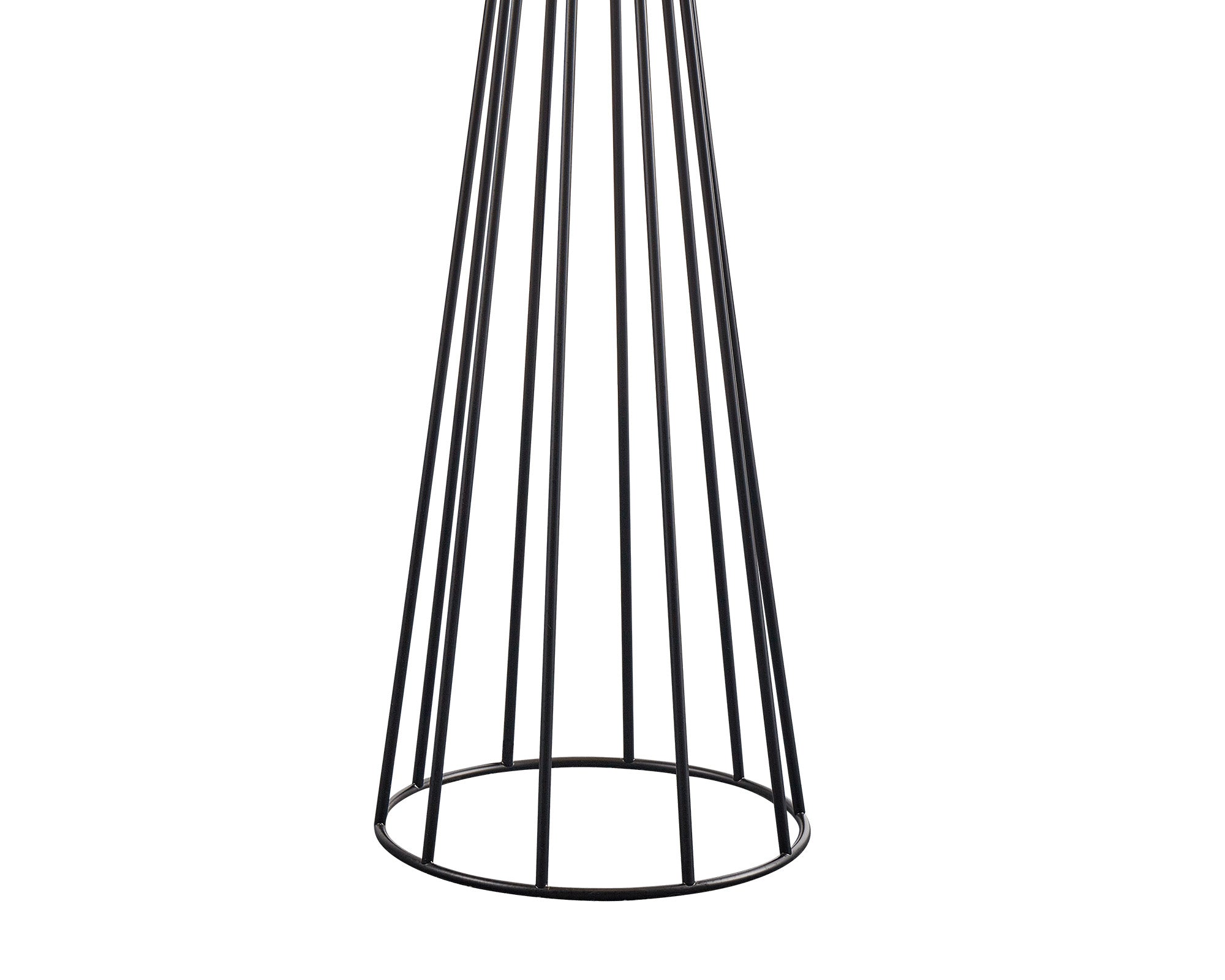 Faro Floor Lamp - Matt Black & White Linen