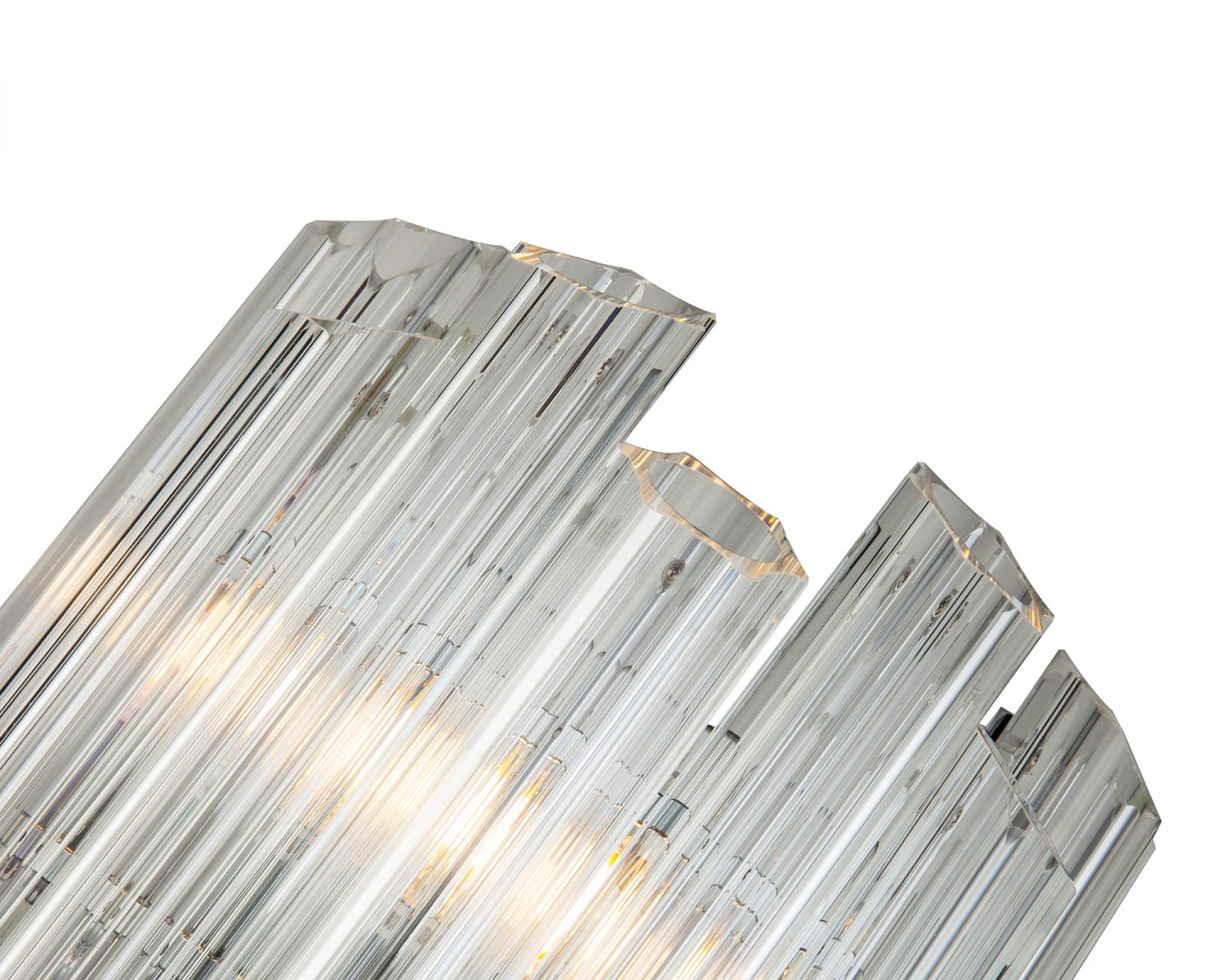 Quartz Wall Light - Crystal Glass, Polished Nickel