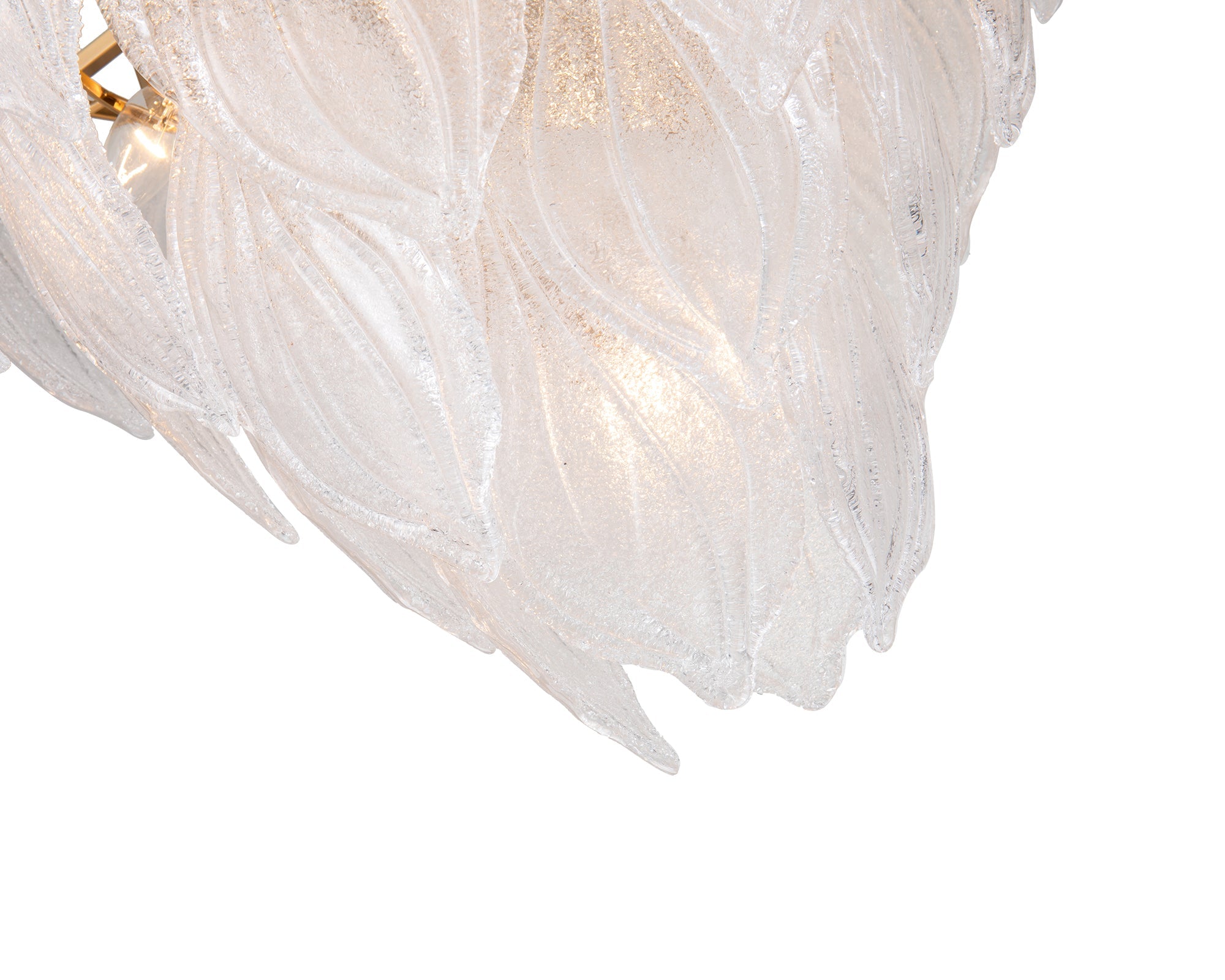 Gina Pendant Lamp - Brushed Brass Finish, Cast Glass