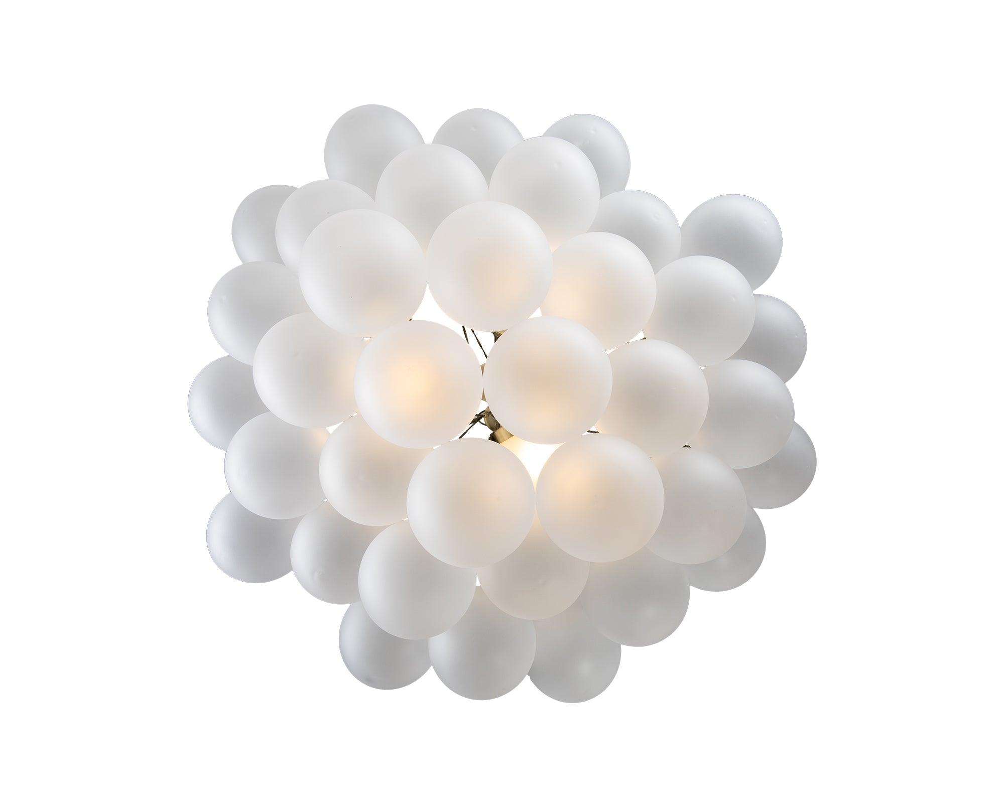 Cloud Pendant Lamp - Antique Brass and Cloudy glass