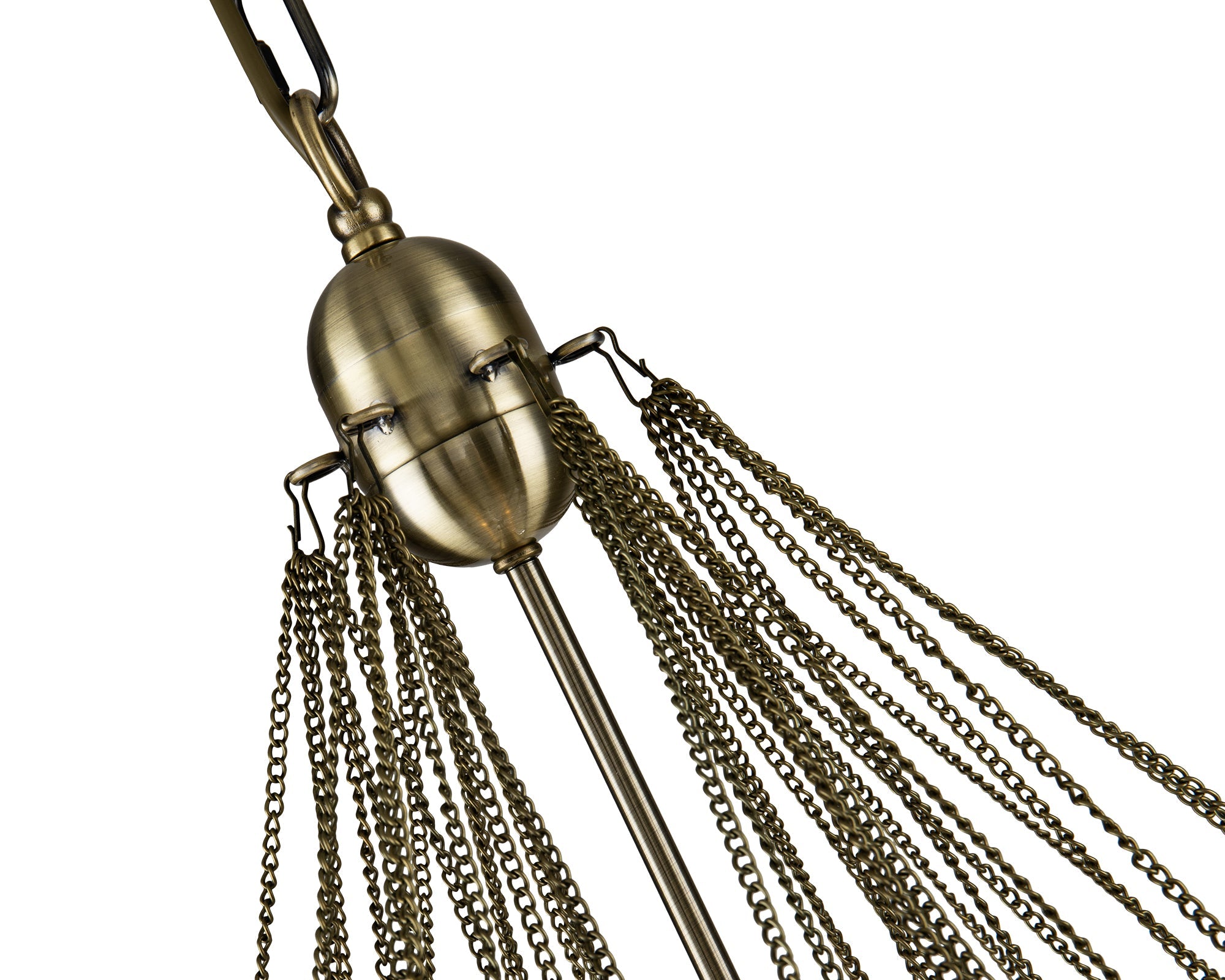 Cloud Pendant Lamp - Antique Brass and Cloudy glass