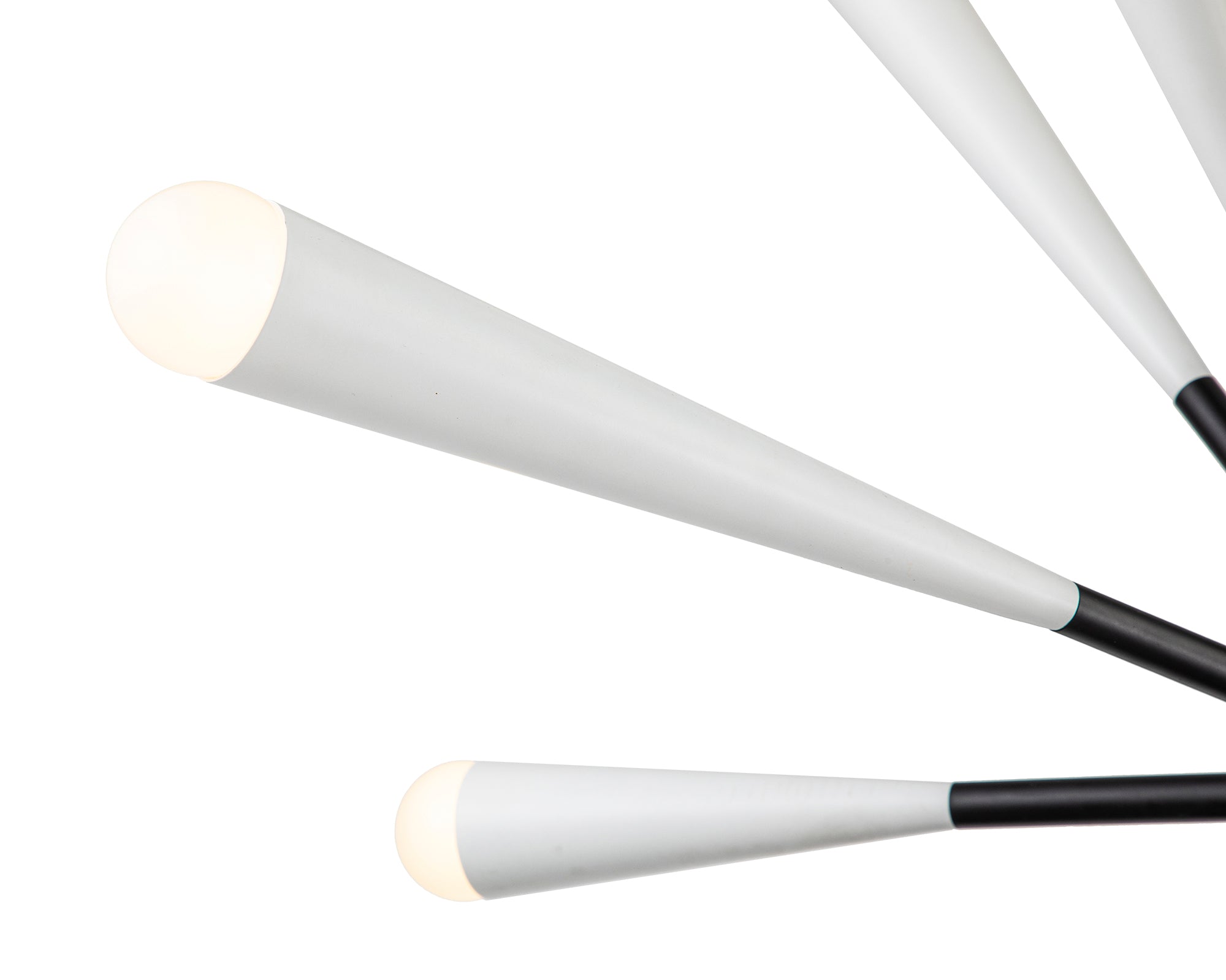 Pheonix Pendant Lamp - Matt White Steel, White Glass