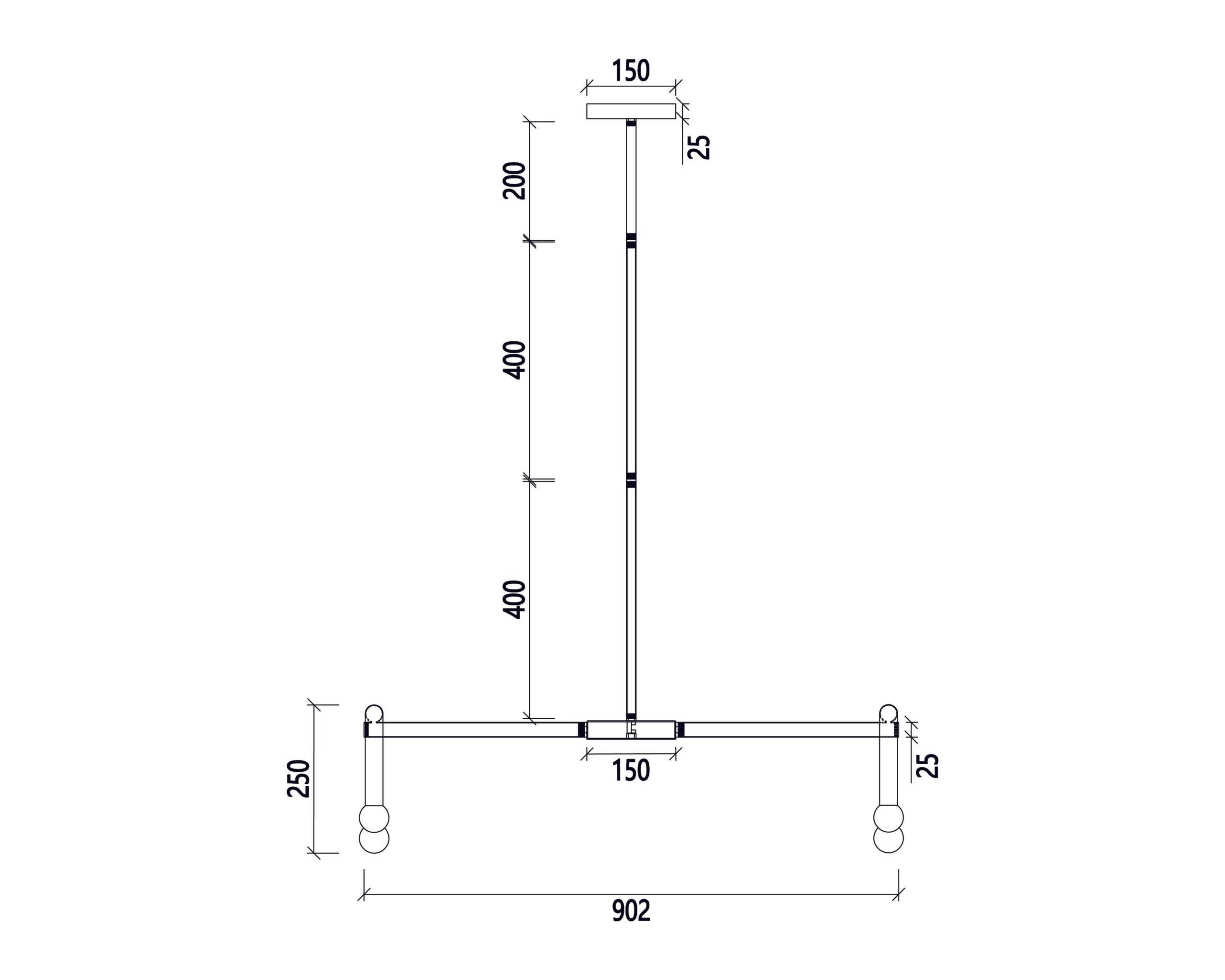 Melt 2 Pendant Lamp - Matt Black