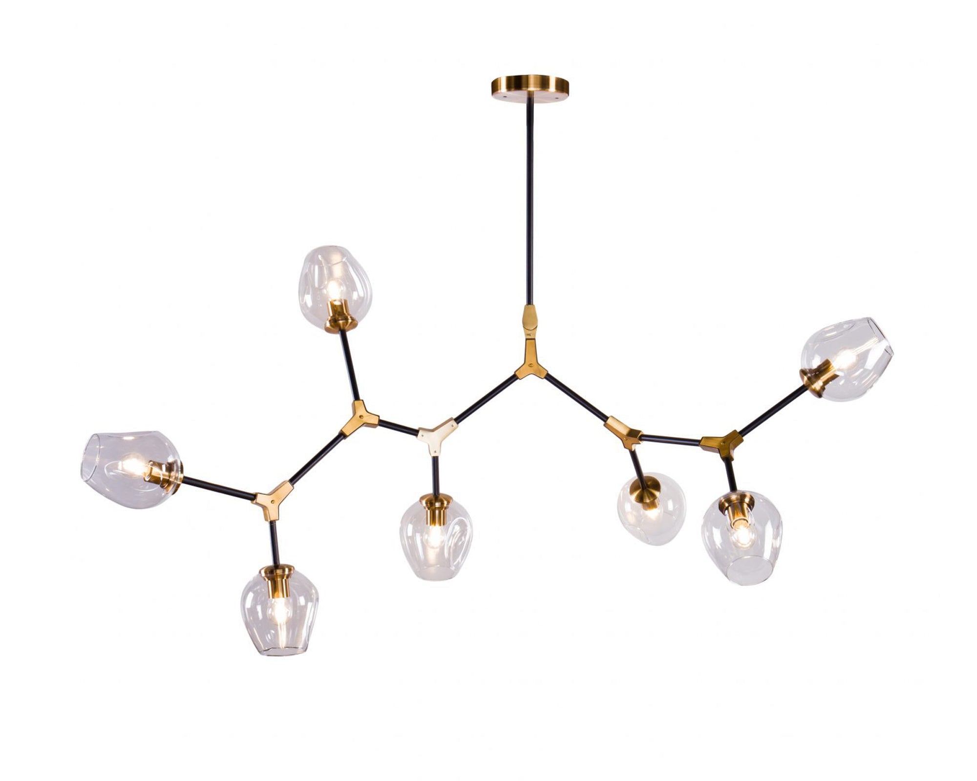 Orbital Pendant Lamp - Clear Glass, Bronze and Black Finish