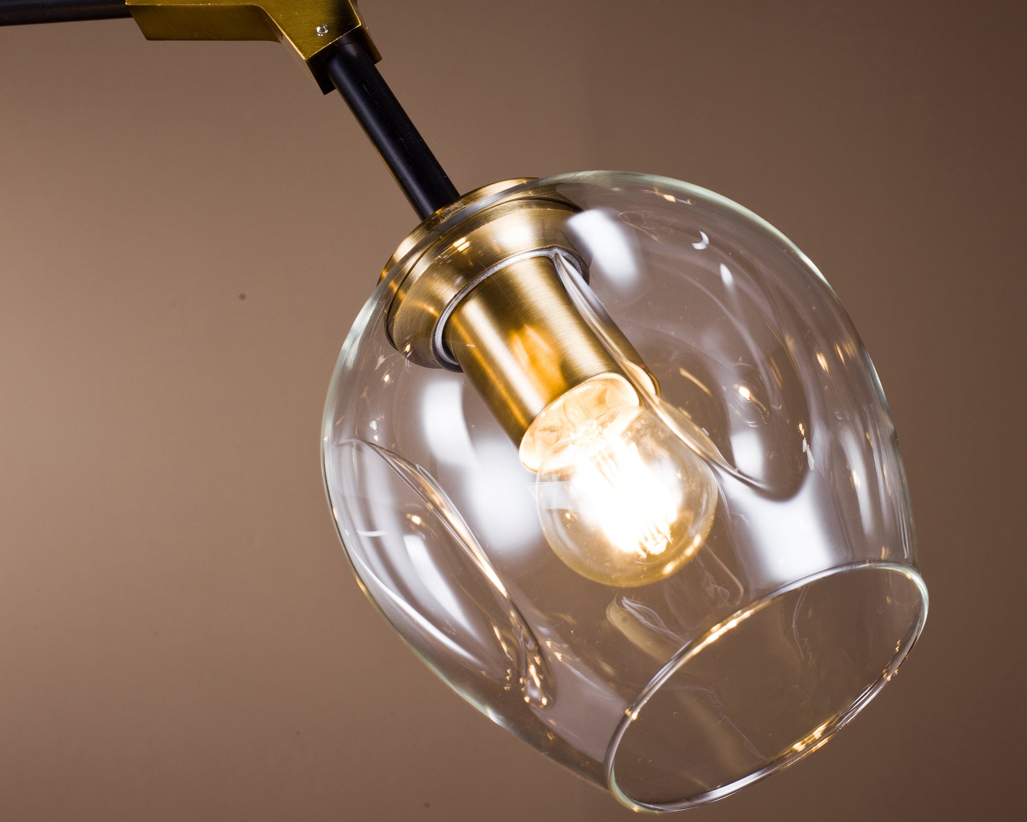 Orbital Pendant Lamp - Clear Glass, Bronze and Black Finish