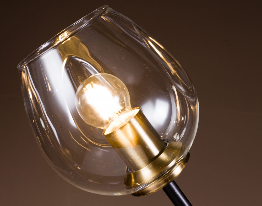 Orbital Pendant Lamp - Clear Glass, Bronze and Black Finish