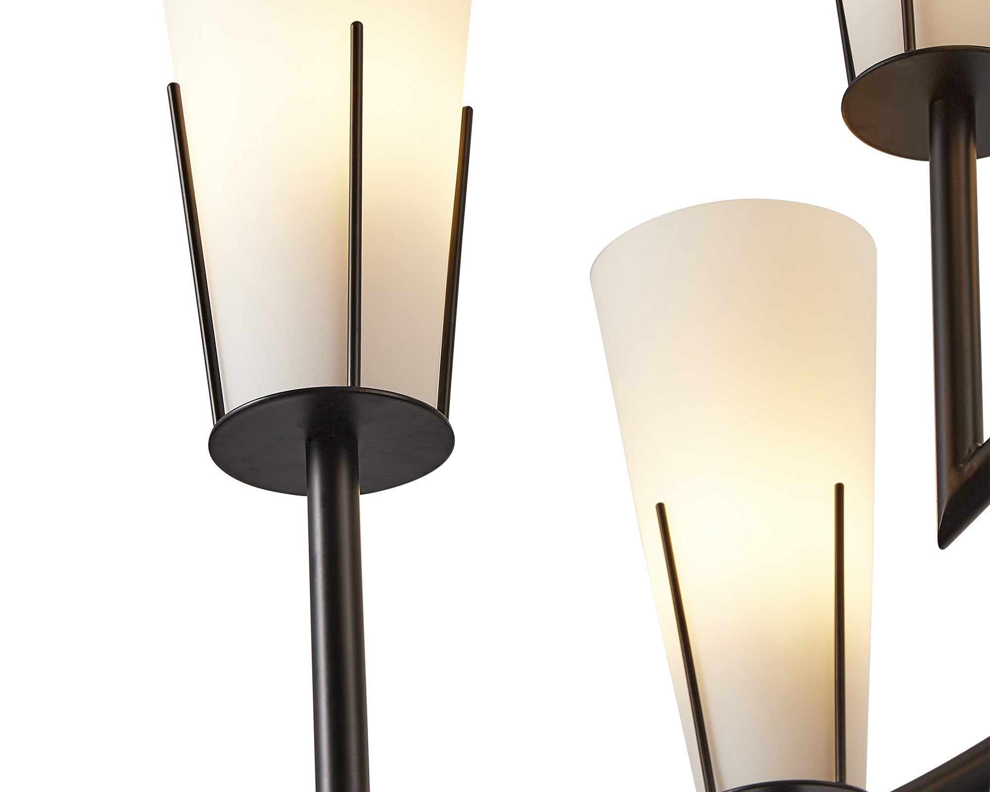 Magestic Chandelier - Black & White Glass