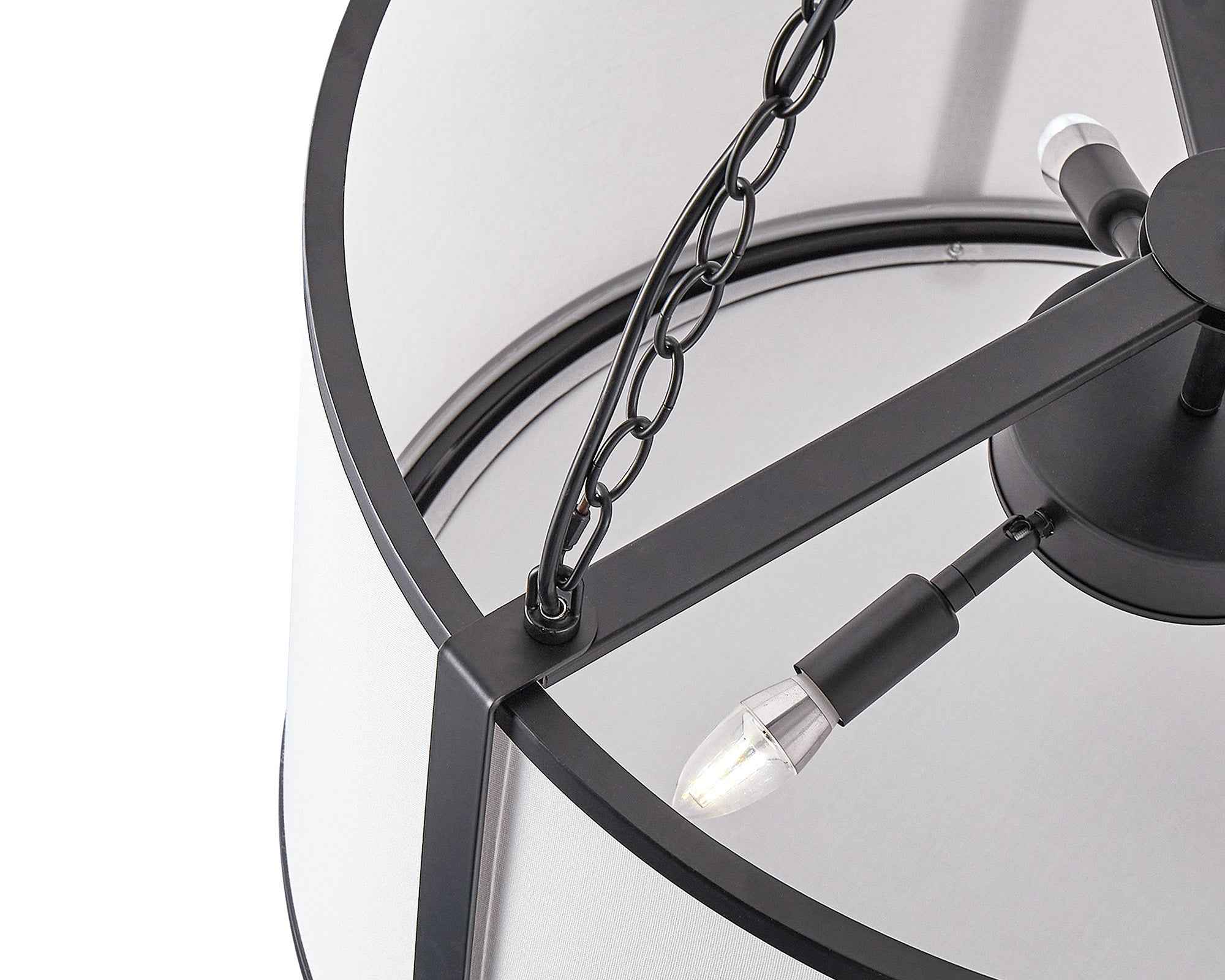 Baltimore Pendant Lamp - White Linen