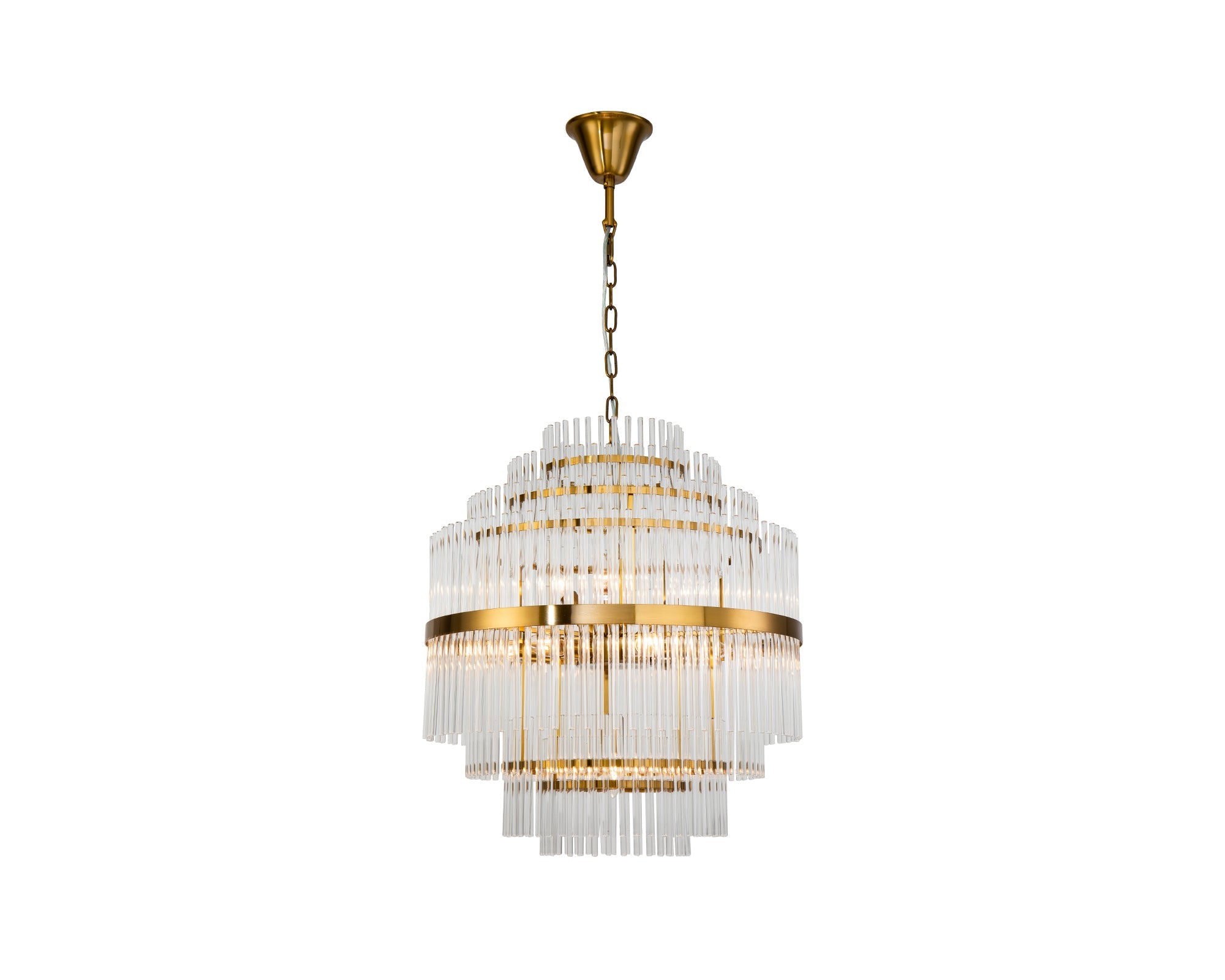 Gem Pendant Lamp - Brass Finish, Clear Glass