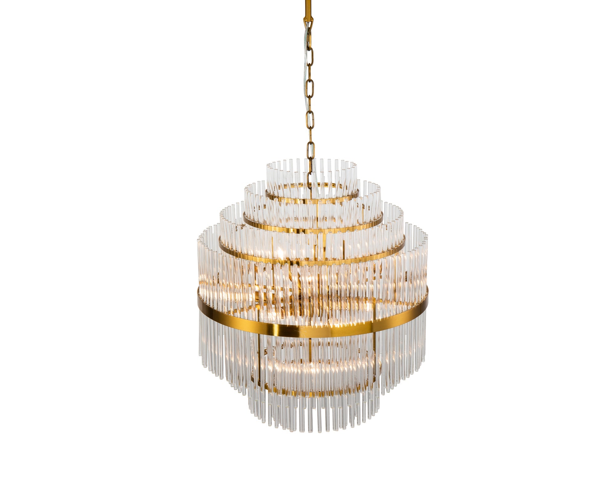 Gem Pendant Lamp - Brass Finish, Clear Glass