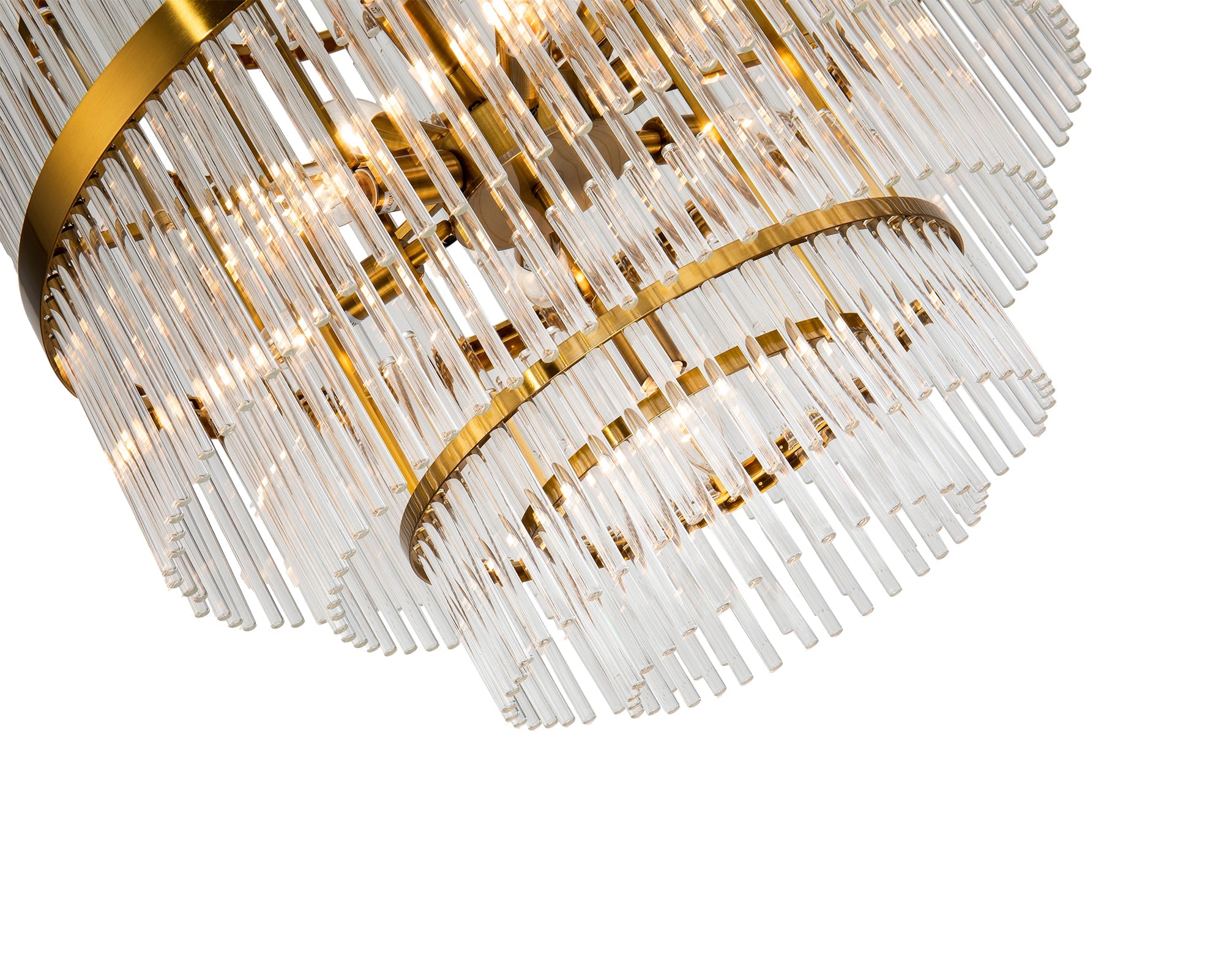 Gem Pendant Lamp - Brass Finish, Clear Glass