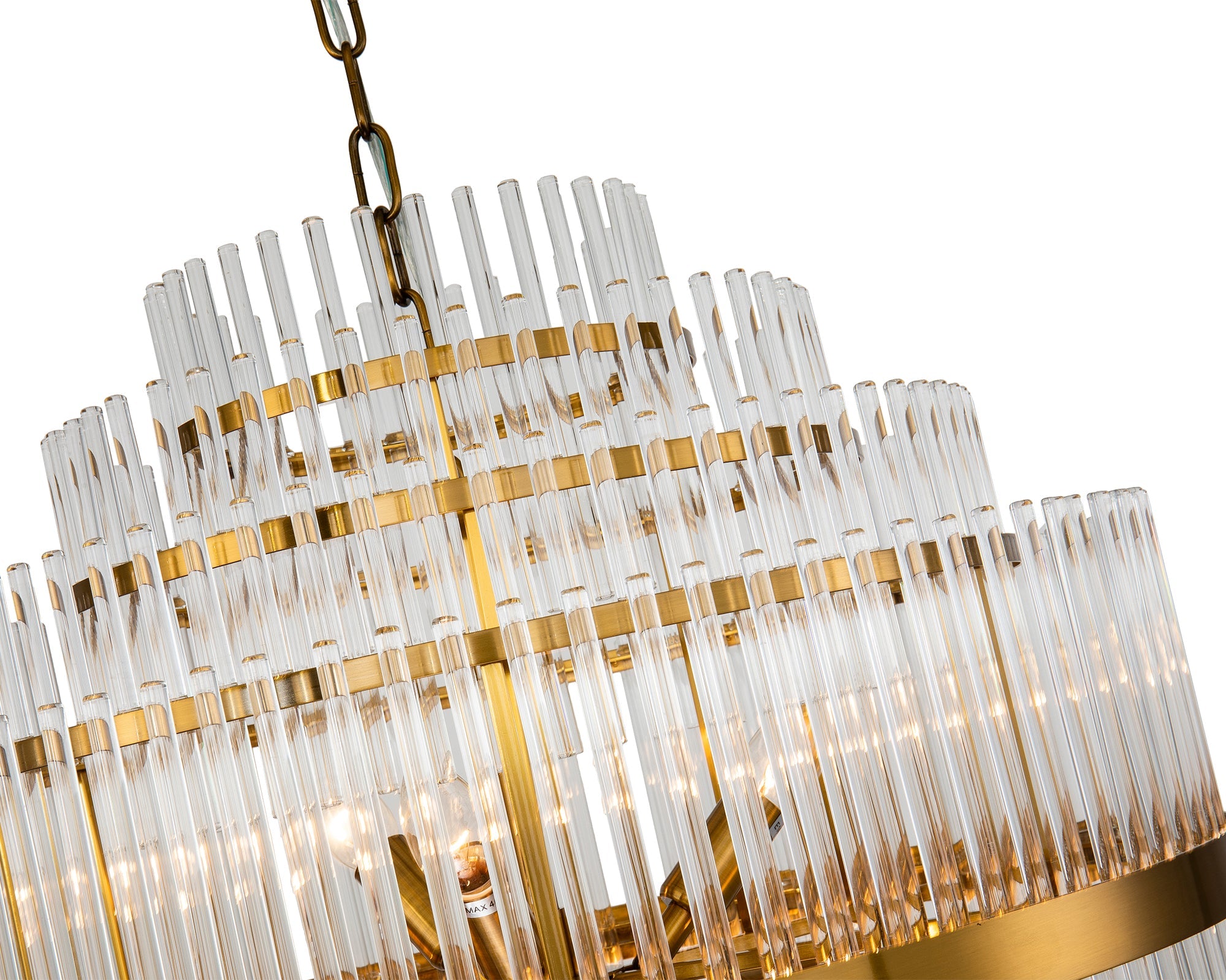 Gem Pendant Lamp - Brass Finish, Clear Glass