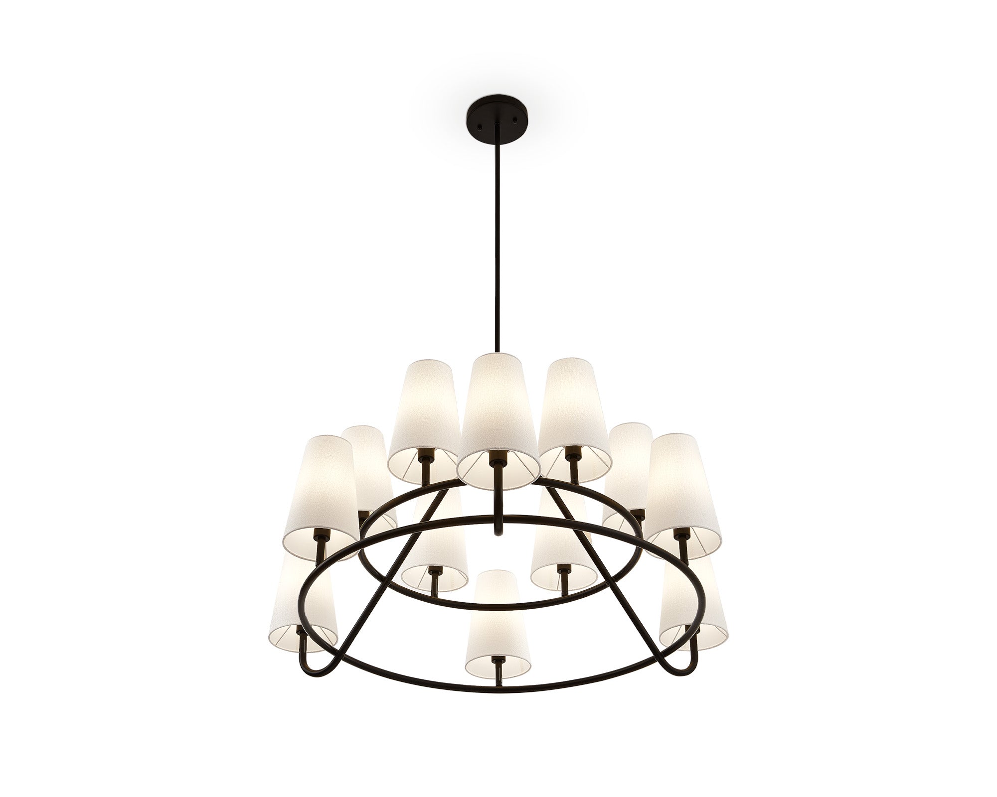 Gildan Chandelier - White & Black