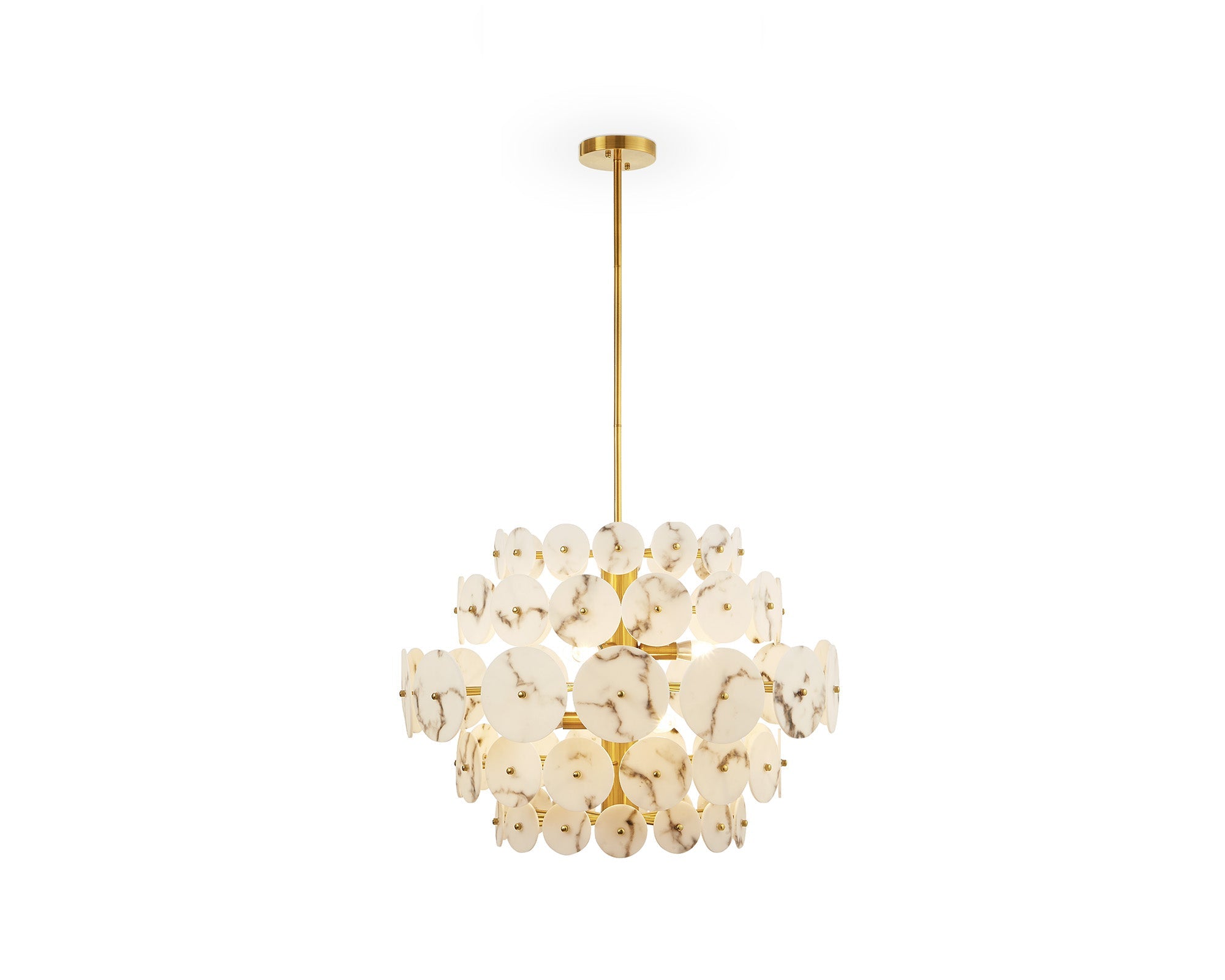 Momo Chandelier - Antique Brass & Alabaster