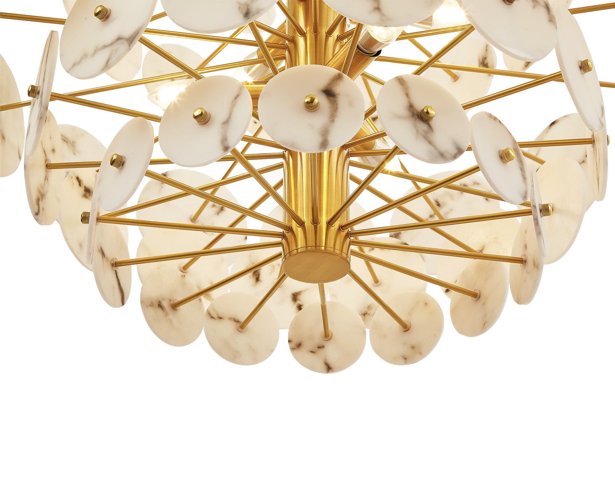 Momo Chandelier - Antique Brass & Alabaster